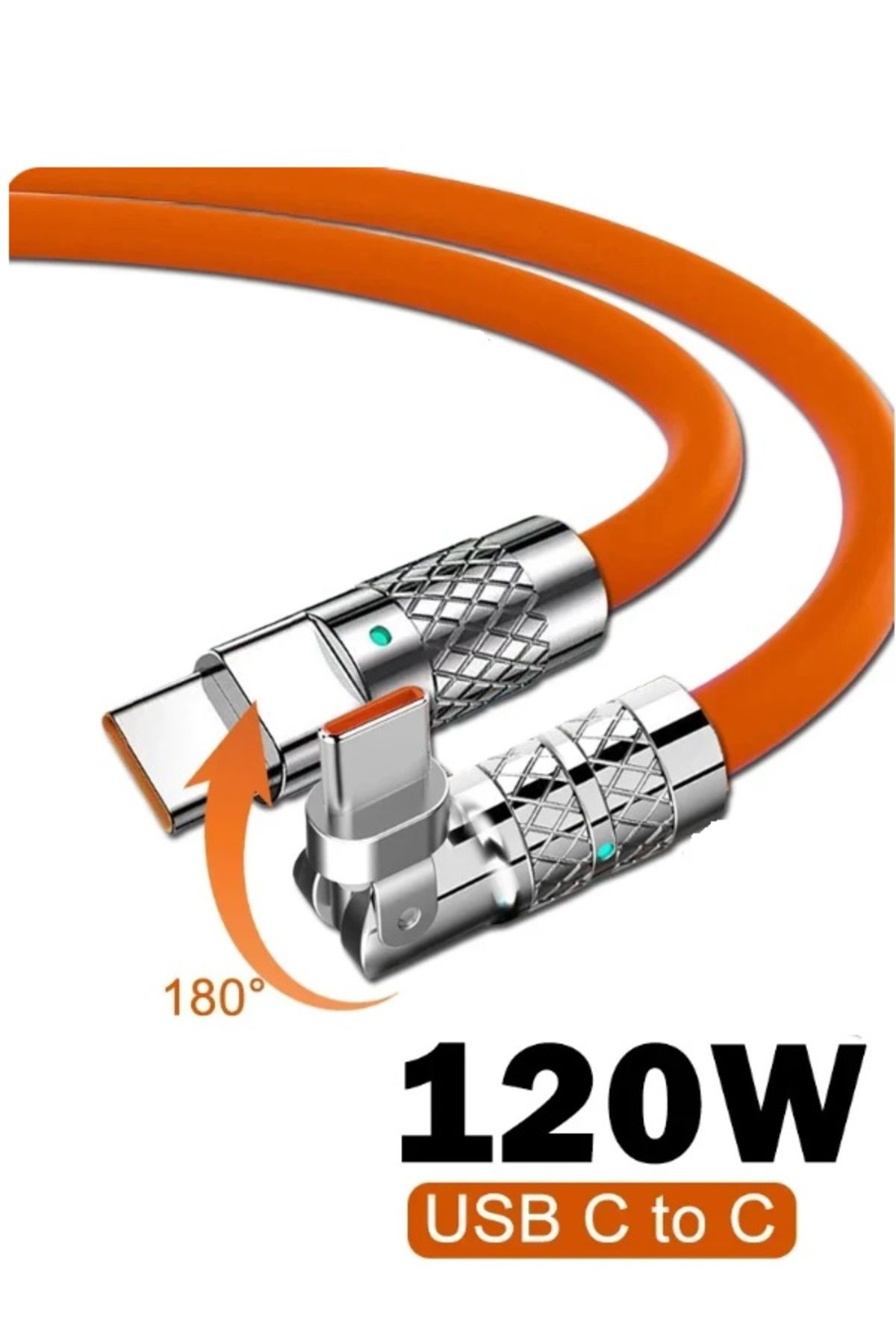 MOBİL GO Samsung S21 / S22 / S23 / S24 / S25 uyumlu 120W Hızlı Şarj Kablosu Oyuncular için