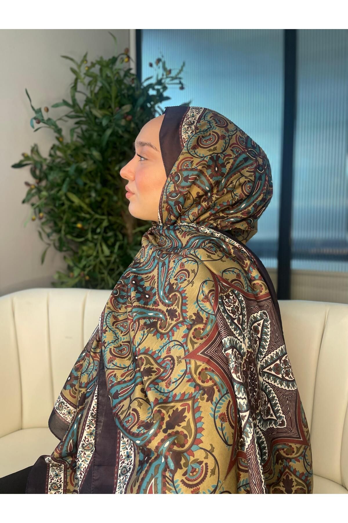 Oxygen Scarfs Etro Buta Desenli Pamuk Soft Şal - 377350
