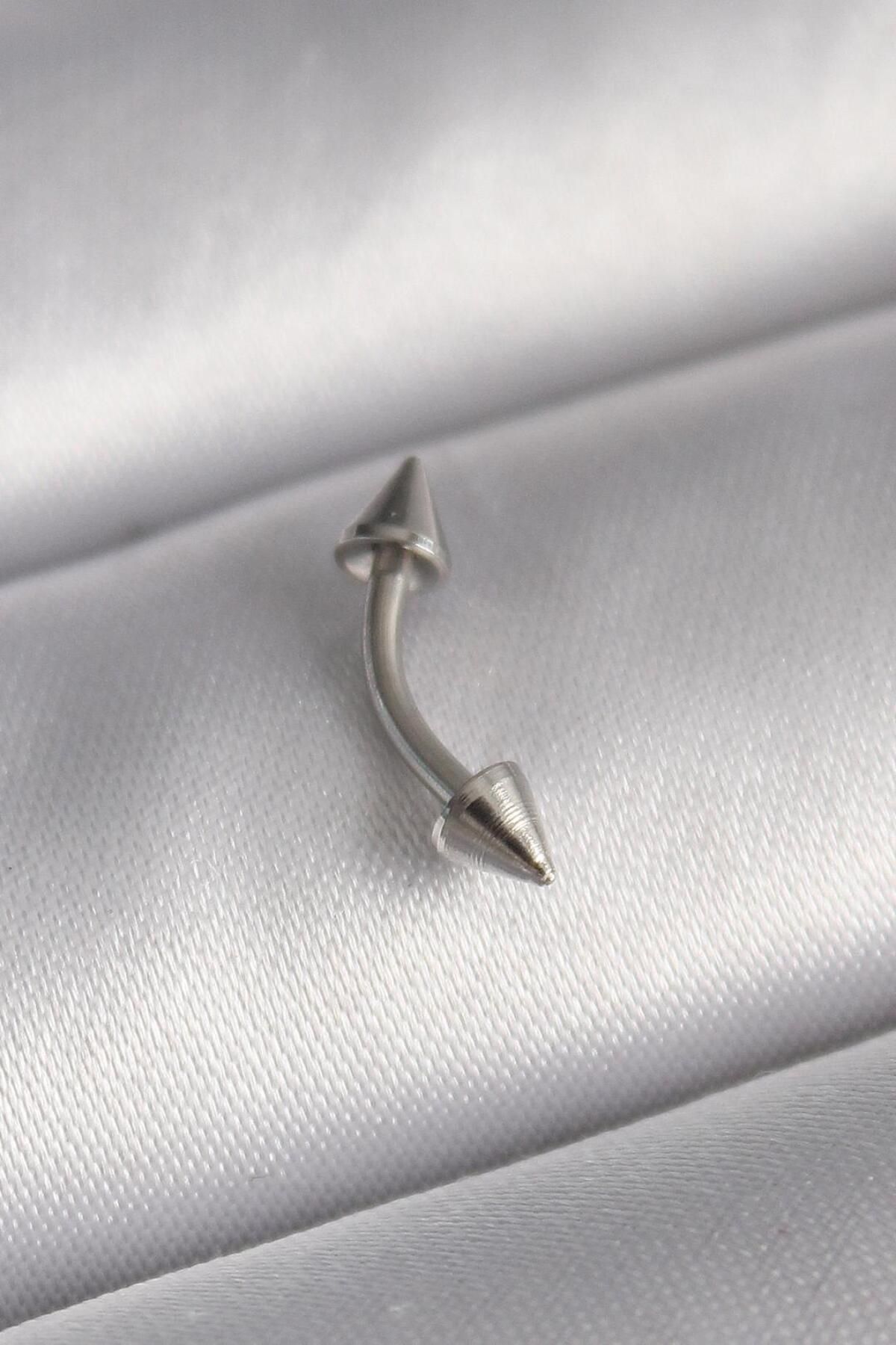 AfraBeauty 316L Çelik Gümüş Renk Çivi Model Piercing