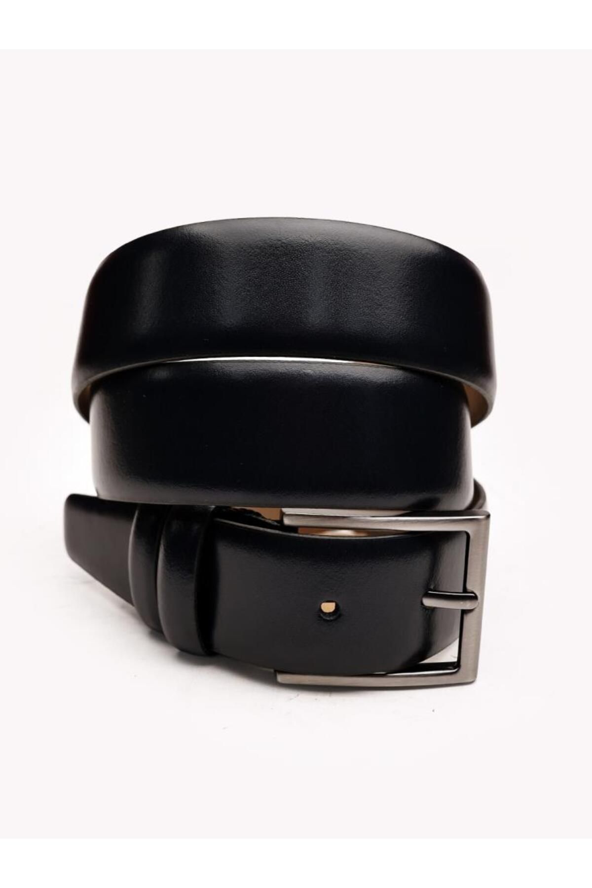 İBAY NAVY BLUE LION BELT 036 HAKİKİ DERİ LACİVERT KUMAŞ KEMERİ