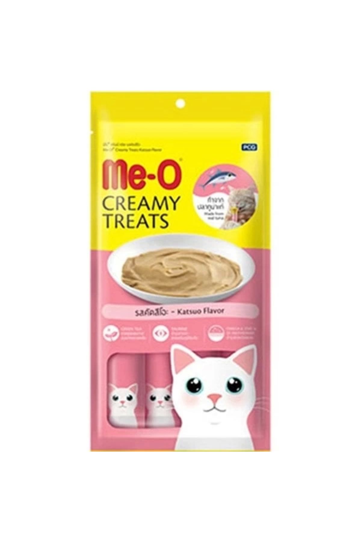 Generic Meo Kremalı Çizgili Orkinos Balıklı Kedi Sıvı Ödül Maması 4x15 Gr