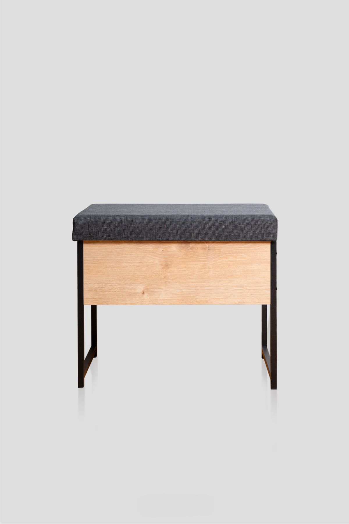 Sandıklı Ayakkabılık Bench Puf – Metal Ahşap Oturaklı Bank – Ayakkabılık Kapı Önü Oturak - 2