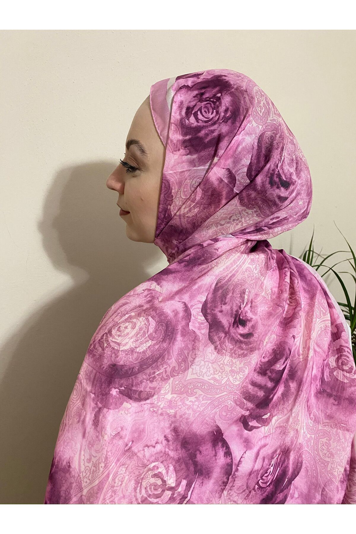MODA MİNELEŞARP ROSE DESEN SERİSİ SOFT ŞAL - ŞEKER PEMBESİ