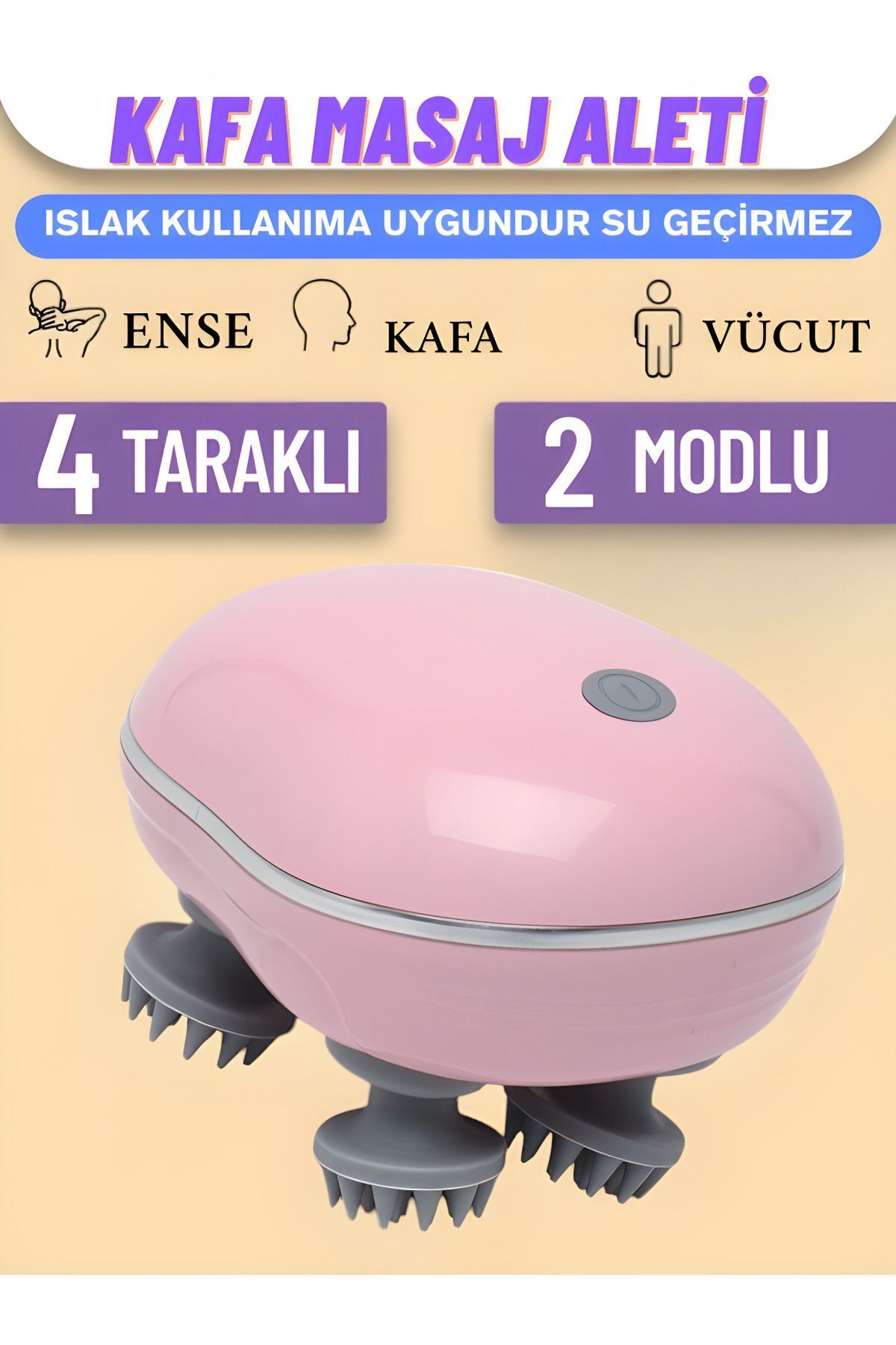 Elioure HK Taşınabilir Şarjlı Su Geçirmez Kafa Bel Boyun Sırt Ayak Tüm Vücut Masaj Aleti