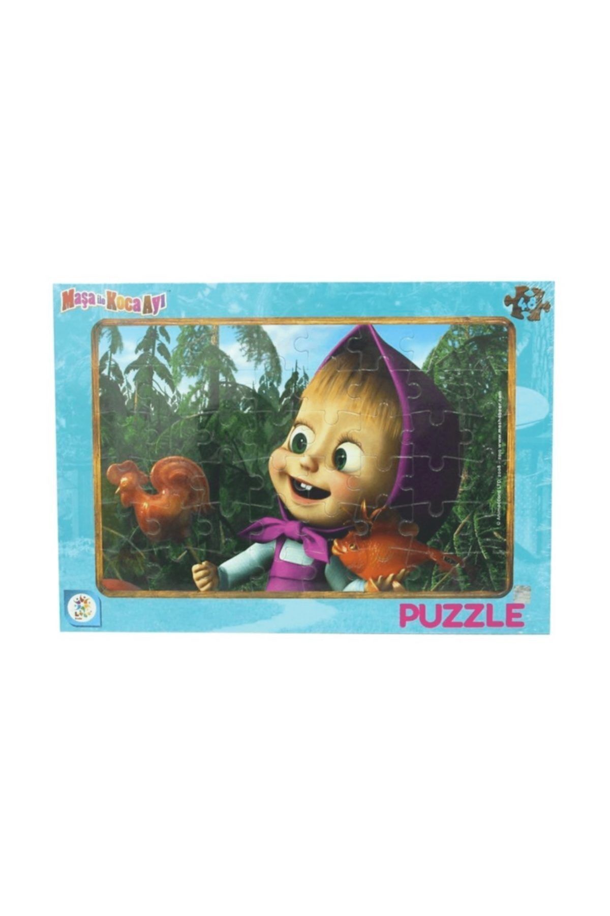 LAÇO Maşa ile Koca Ayı 48 Parça Eğitici Puzzle