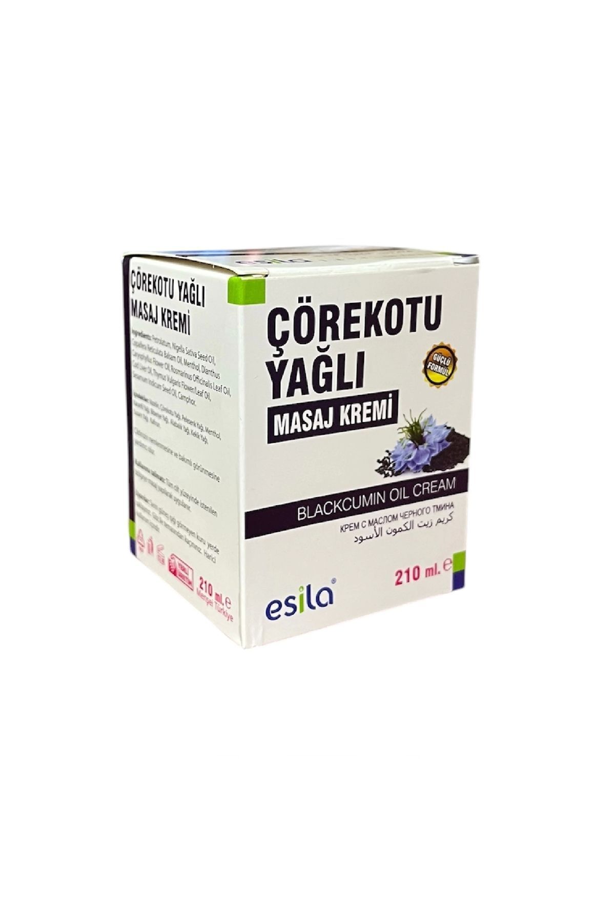 Elioure Tehlikeli Değil Çörekotu Yağı masaj Kremi 210 ml, Esila 1 TR