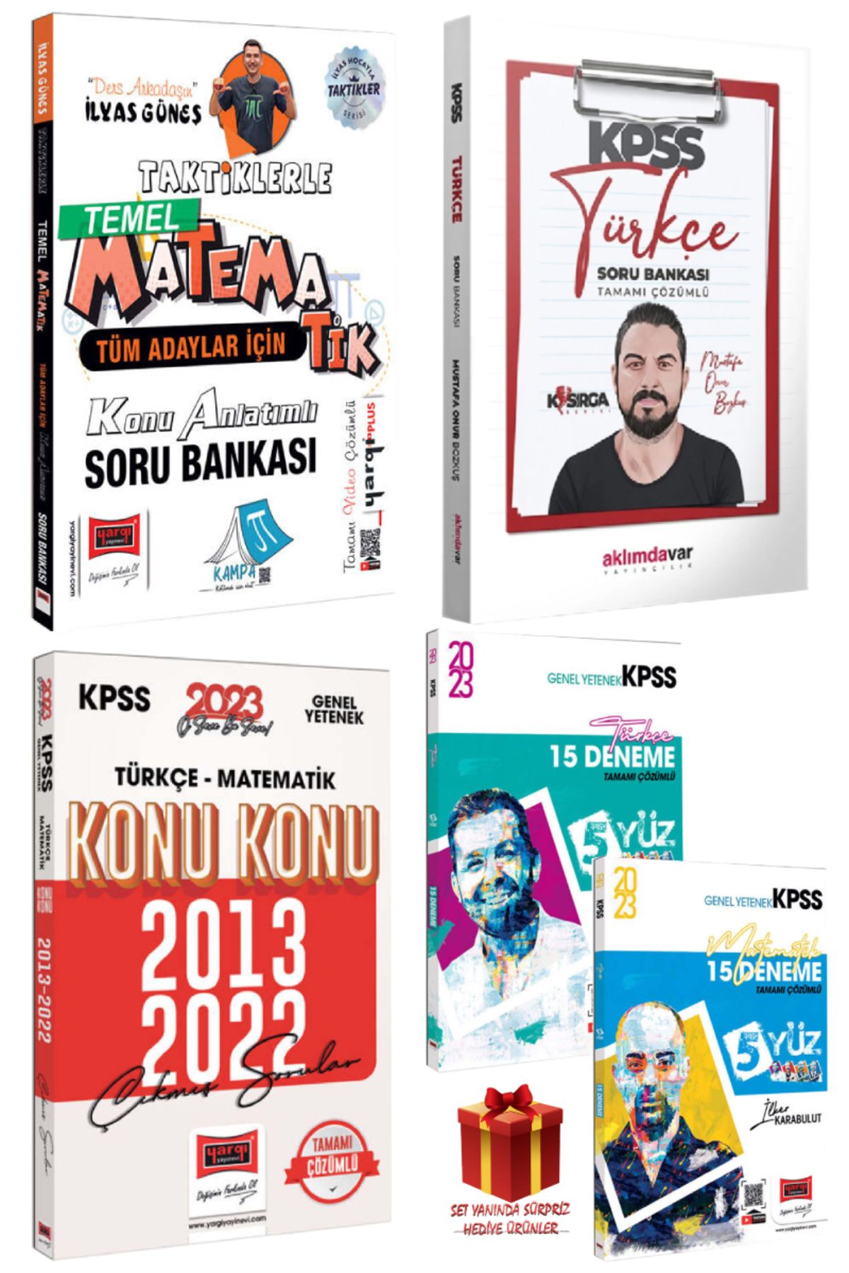 Yargı Yayınları 2025 Yargı İlyas Güneş Taktiklerle Matematik Soru Bankası+Türkçe Soru Bankası+Çıkmış Sorular+Deneme