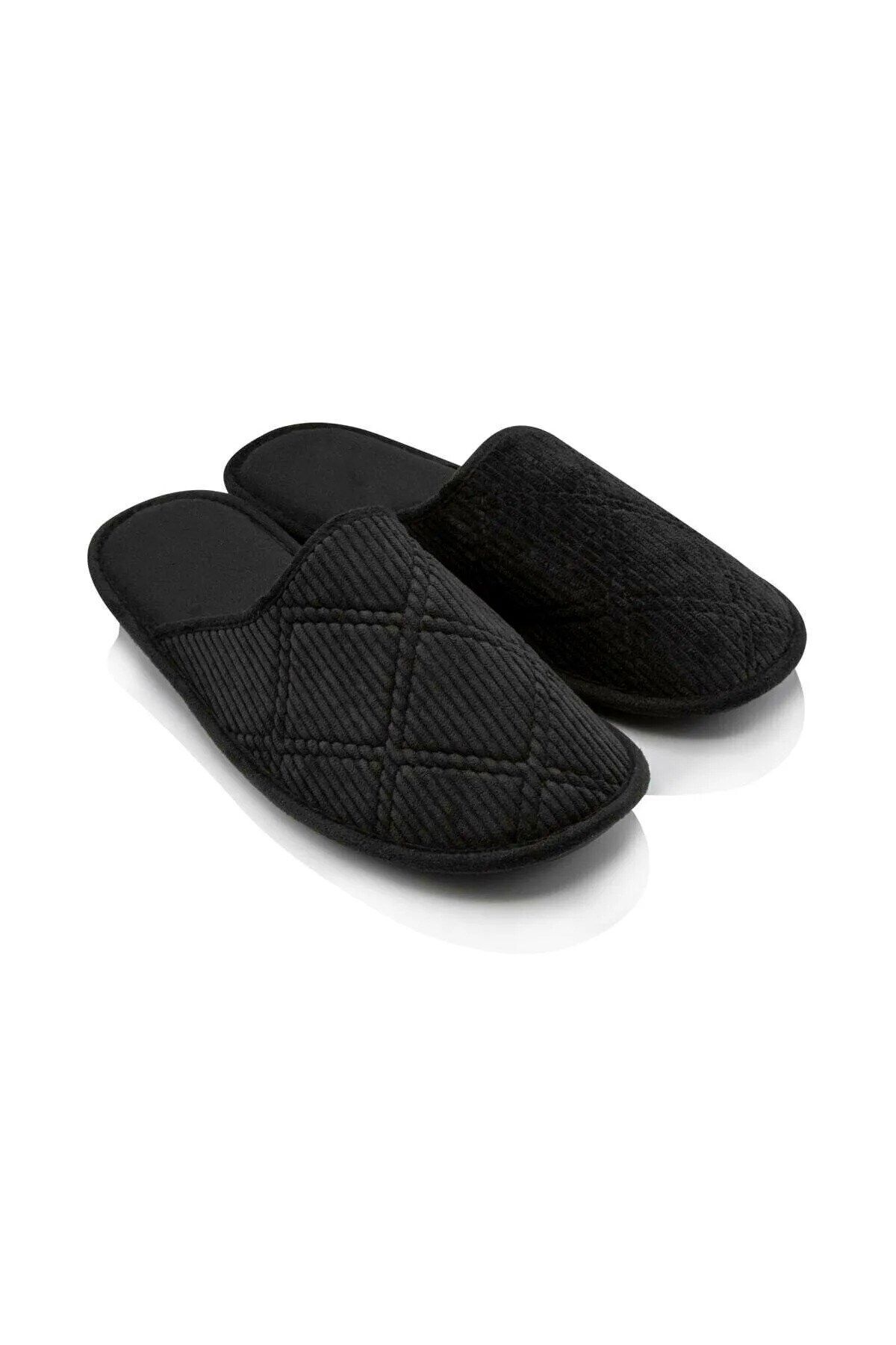 MODA Siyah Rahat Çeyizlik Hediyelik Misafir Ev Terliği Unisex Terlik