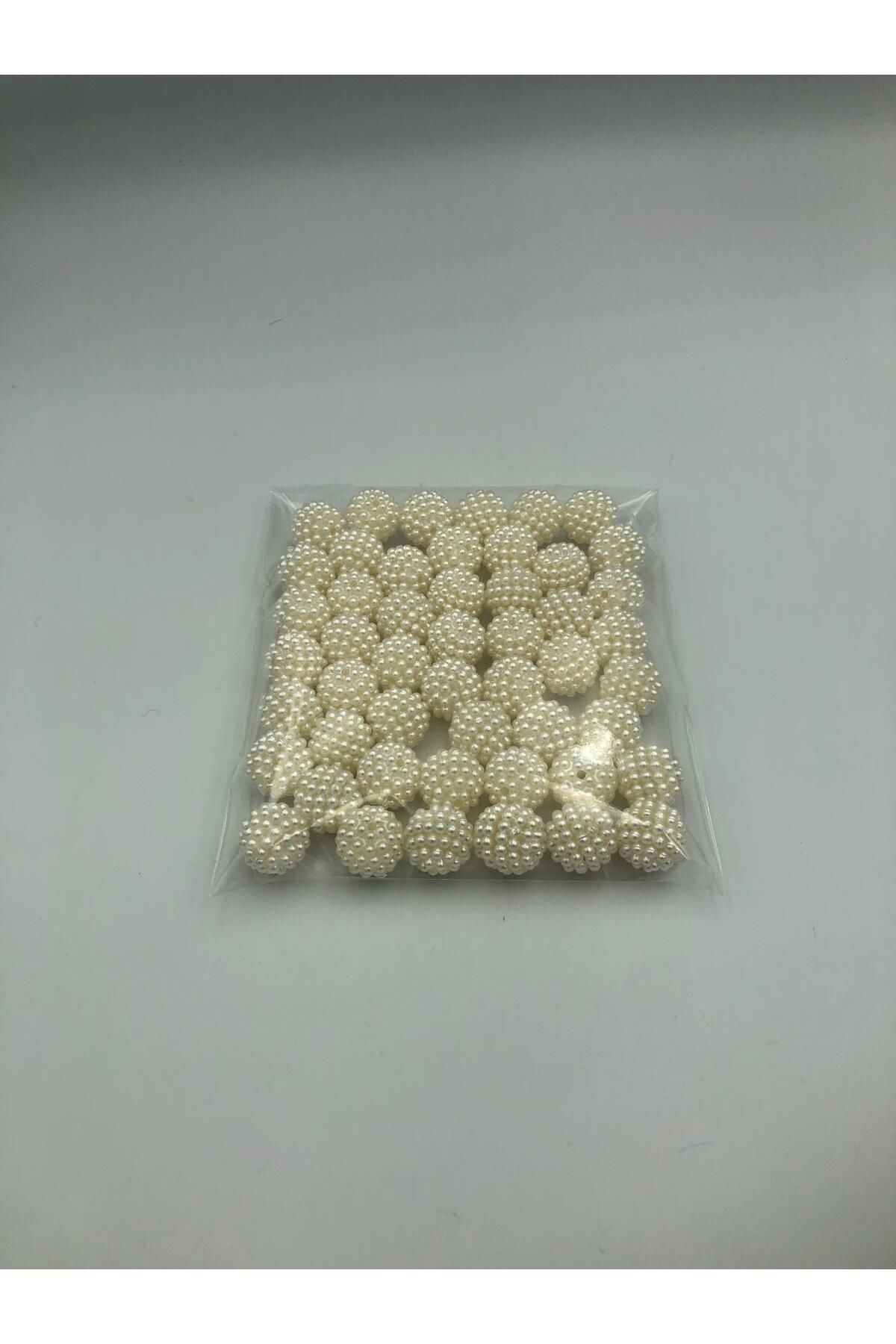 DUCK HOBY 50 gr - 12 Mm KREM Böğürtlen İnci Boncuk Takı Malzemesi (Yaklaşık 45-50 Adet)