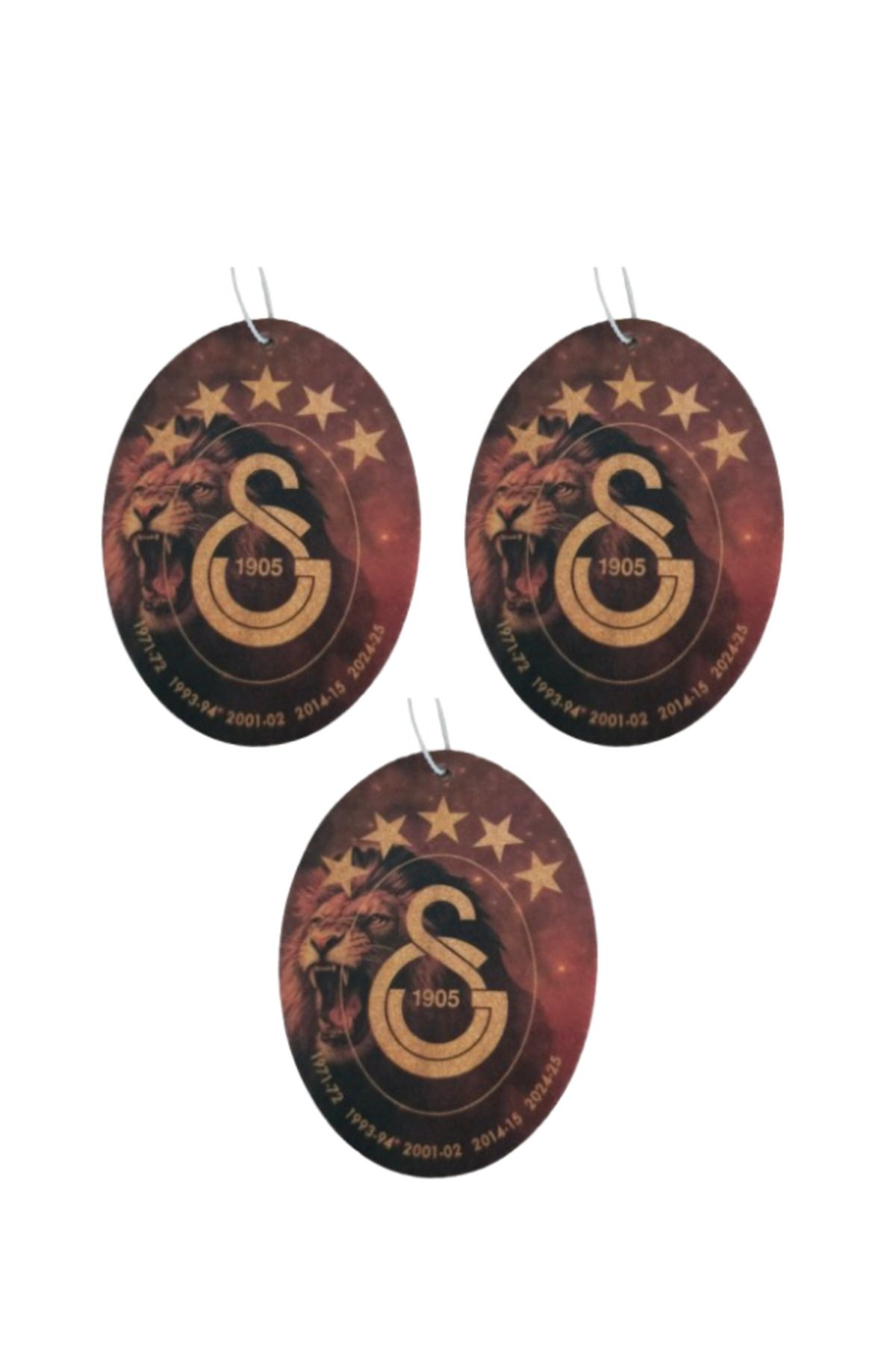 Galatasaray Resmi Lisanslı 5 Yıldız Forever Kokulu Oto Asma Kokusu(3lü) - Gs Asma Arac Kokusu Forever (3lü)