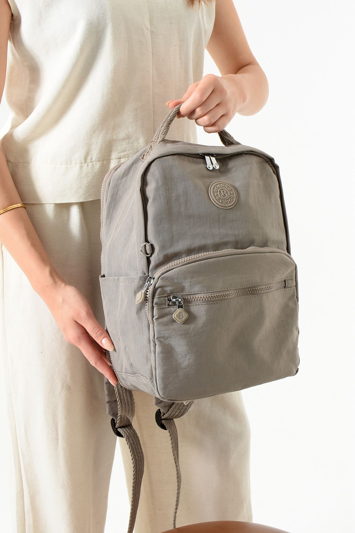 Just Polo Unisex Su geçirmez ithal krinkıl Kumaş Tablet Bölmeli Okul İş ve Seyahat Sırt Çantası KÖRÜKLÜ