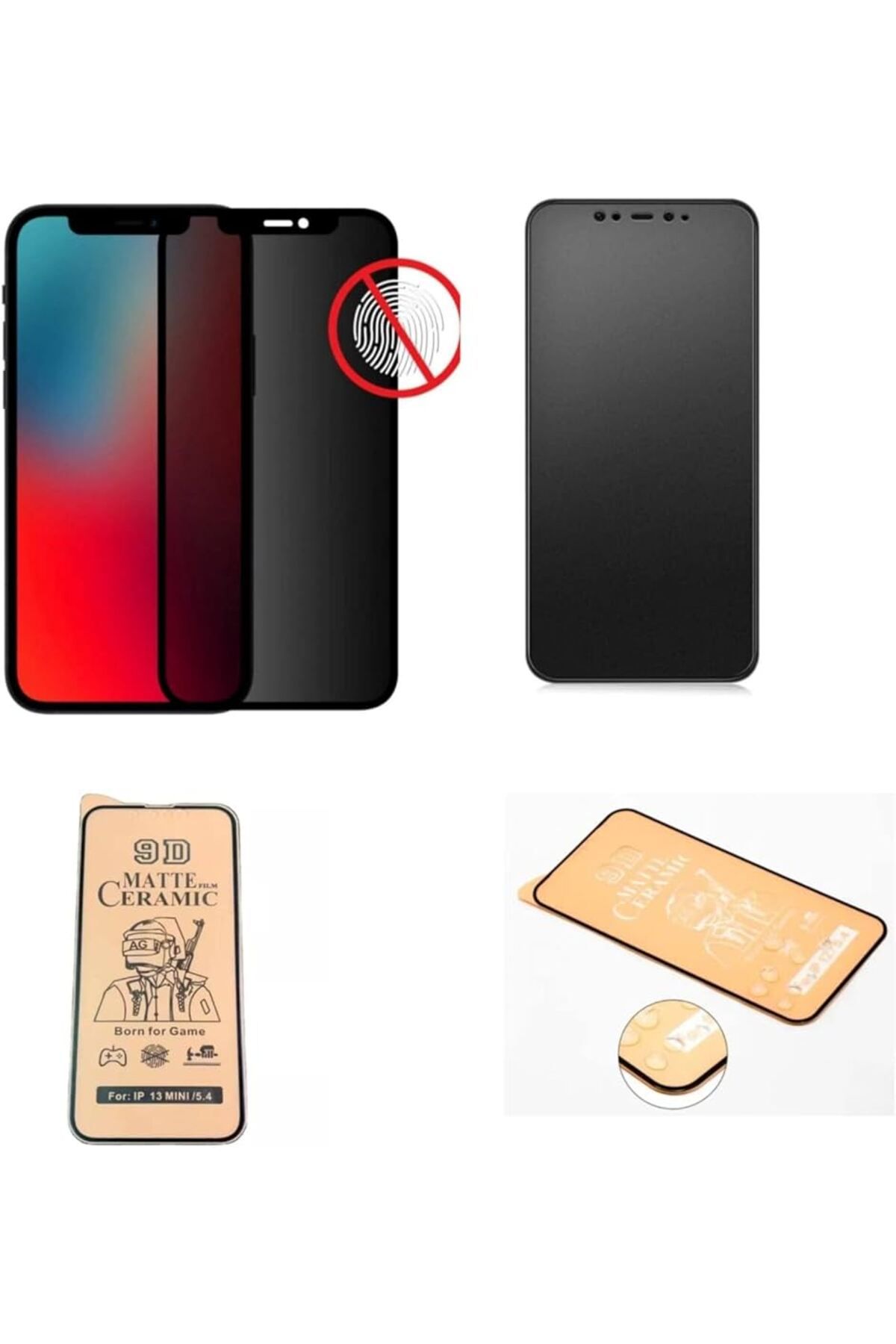 TeknoBA Iphone 14 Nano Mat Seramik(CERAMİC) 9d Flexible Ekran Koruyucu Tam Kaplayan PARMAK İZİNE SON