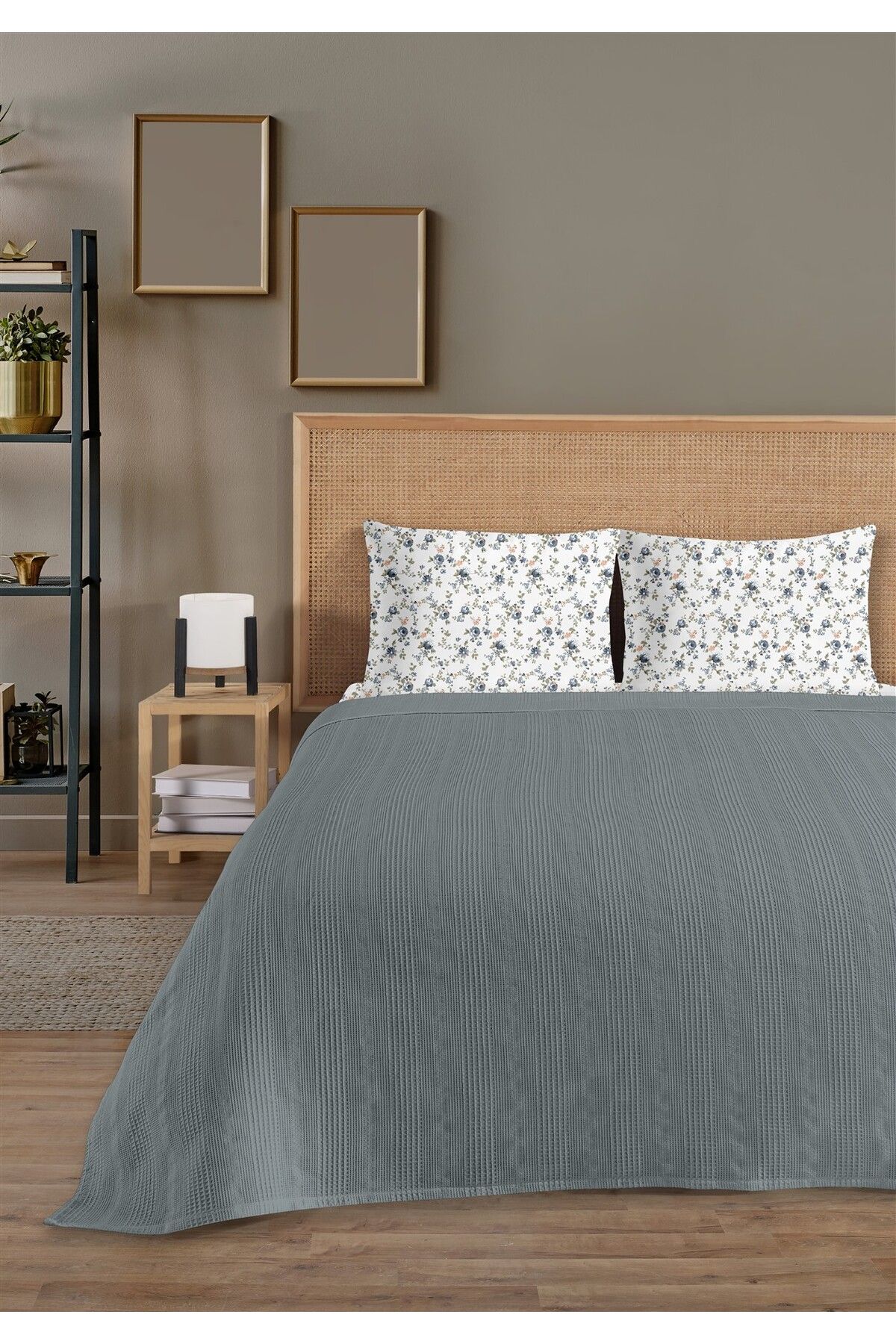 Evim %100 Pamuk Exclusive İndigo Tek Kişilik Pike Takımı 160 x 230 cm
