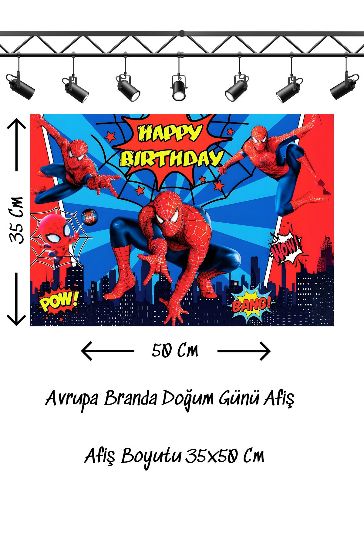 snowparty Doğum Günü Afişi Poster Avrupa Branda 35x50 Cm 2