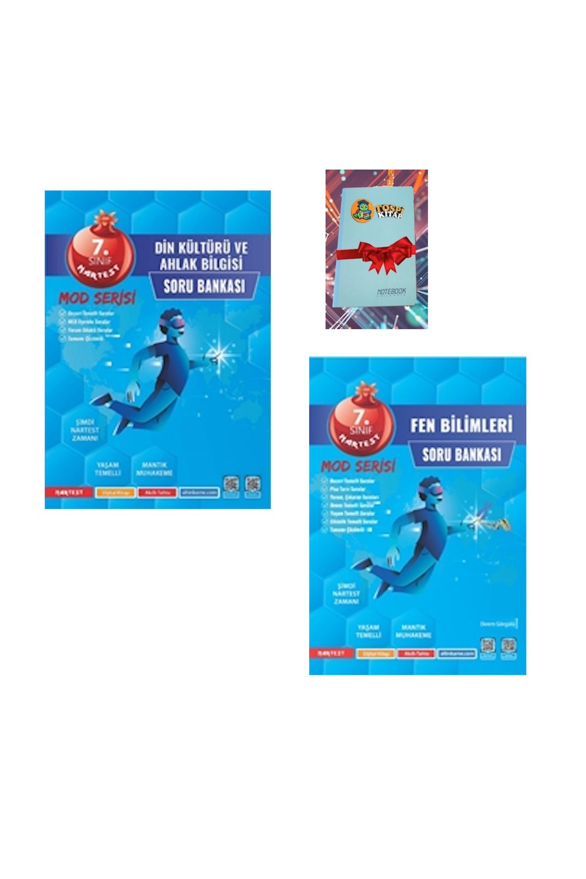 Nartest Yayınları 7. Sınıf Mod DİN KÜLTÜRÜ + FEN BİLİMLERİ Soru Bankası ( NOT DEFTERİ HEDİYE)