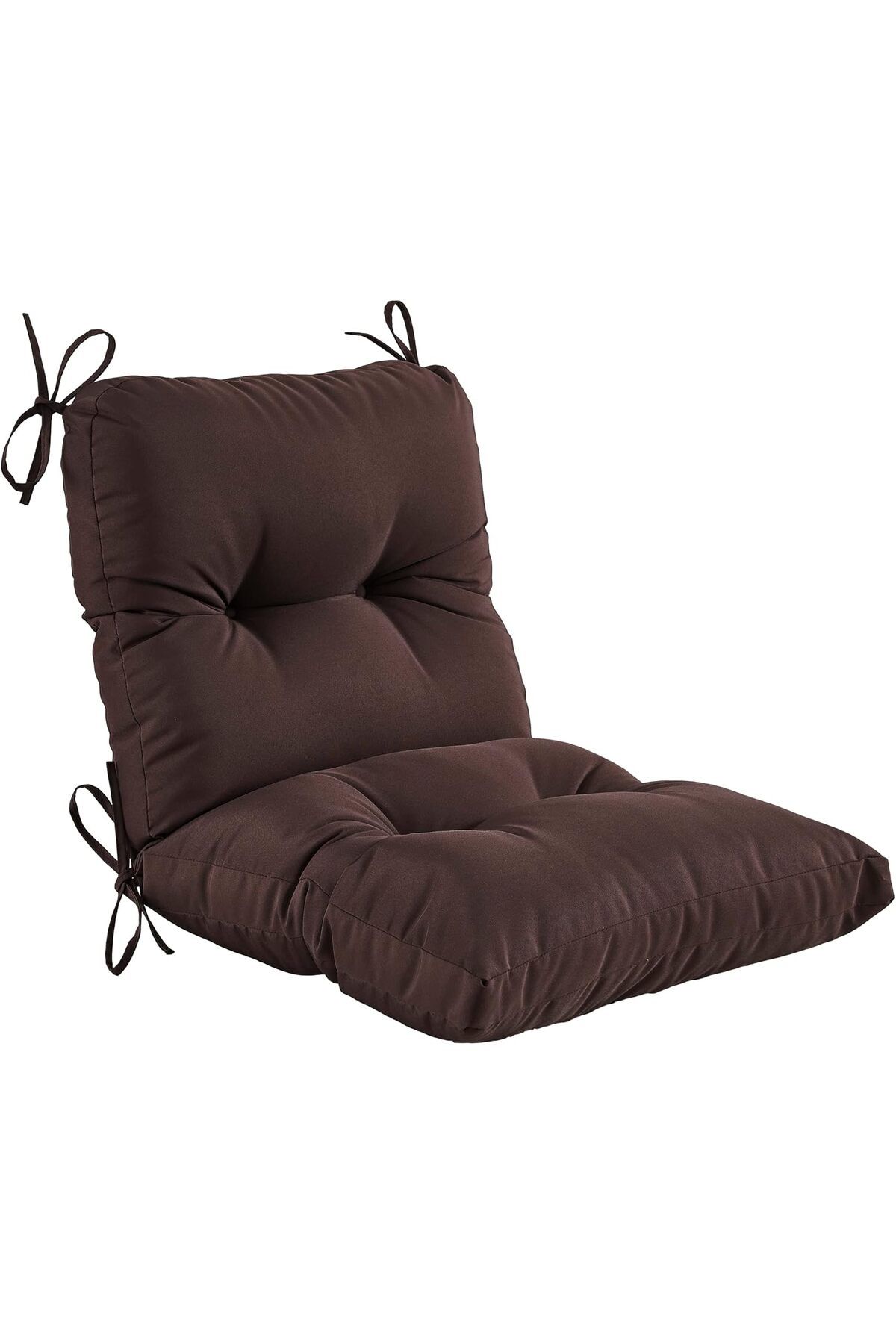 puffiber Pofidik Arkalıklı Balkon Sandalye Minderi Özel Dikişli Bağcıklı 43x88 Cm