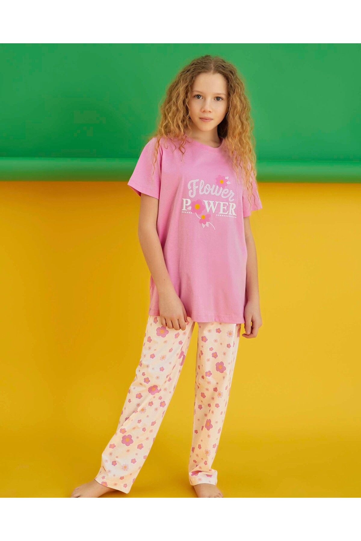 Aydoğan Kız Çocuk Garson Boy Kısa Kol %100 Pamuk Pijama Takım 250289