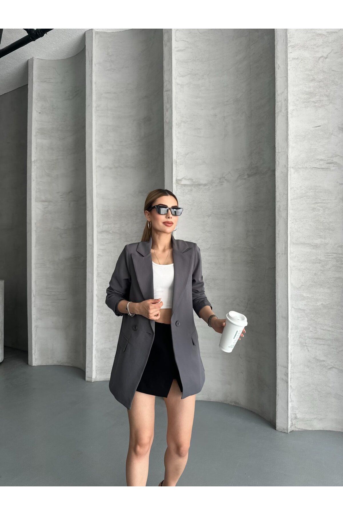 Kirazgym Kadın Astarlı Blazer Ceket