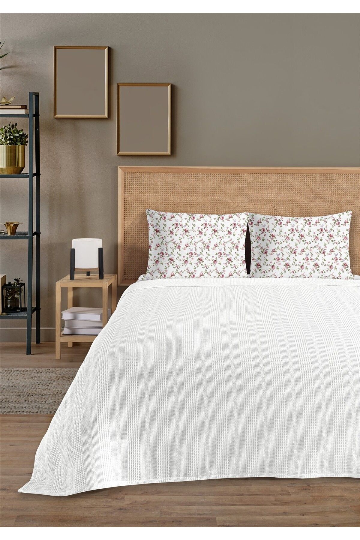 Evim %100 Pamuk Exclusive Beyaz Tek Kişilik Pike Takımı 160 x 230 cm