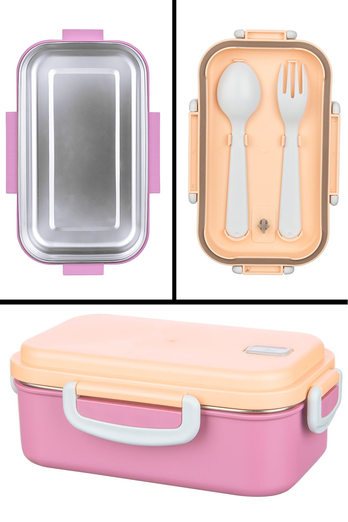 Emofom Aura Termos Beslenme Kabı 750 ml Paslanmaz Çelik Yemek Saklama Kabı (21 X 13 X 8 CM)