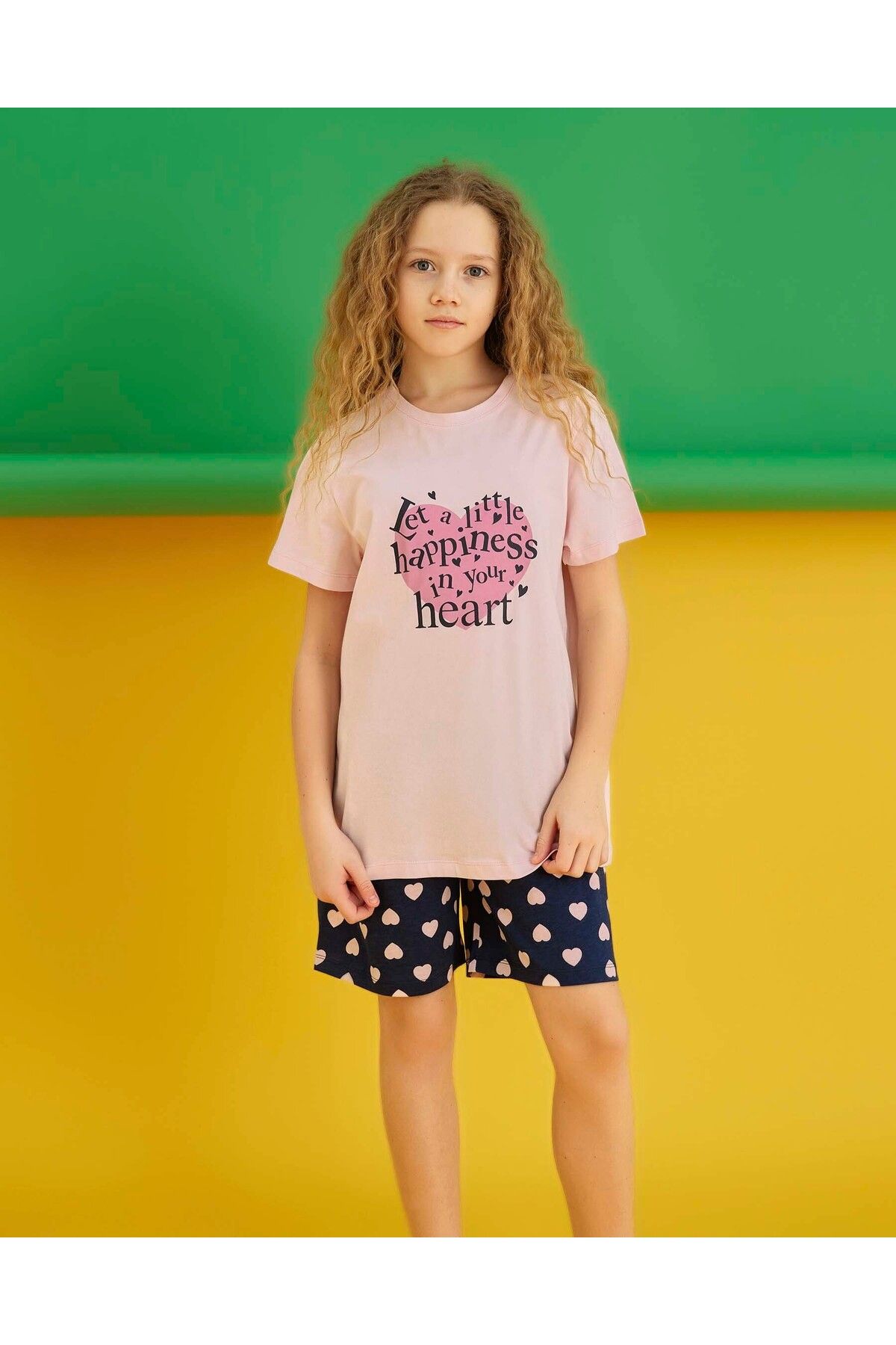 Aydoğan Kız Garson Boy Şortlu Pijama Takım %100 Pamuk 250283