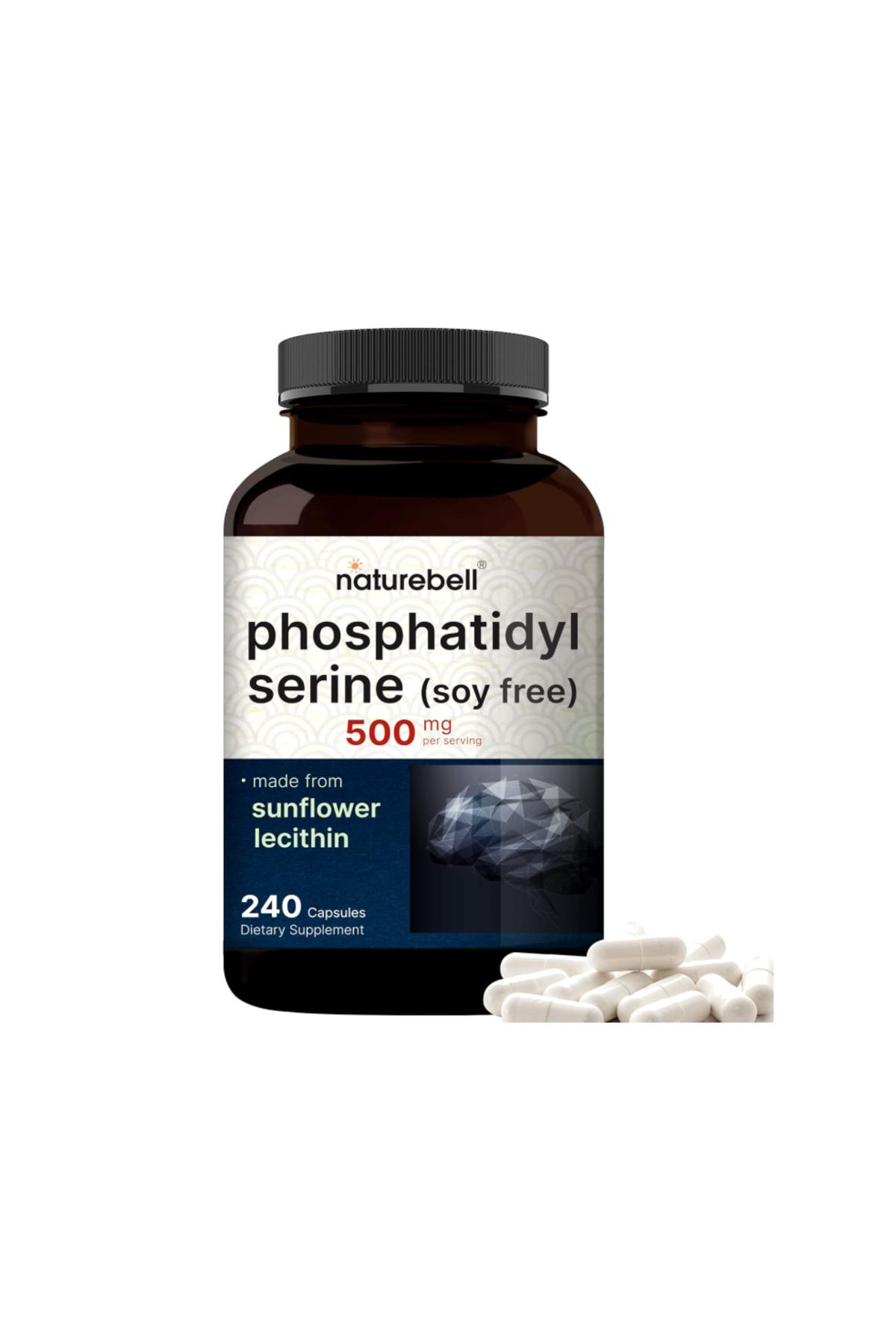 Naturebell , Ultra Strength Phosphatidylserine 500mg Per Serving, 240 Capsules