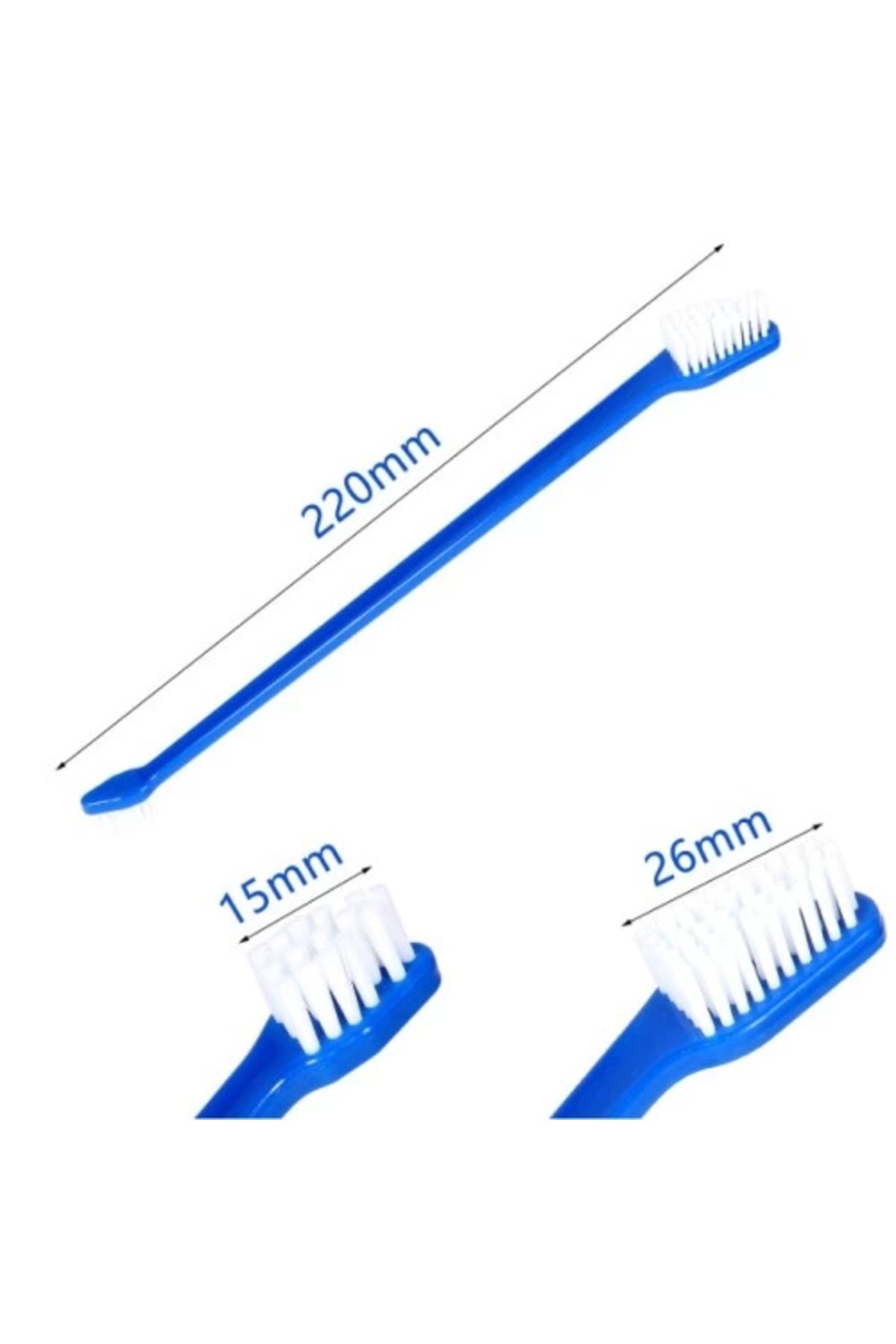 DEKORANLA Çift taraflı hayvan dış fırçası, renkli, 4'lü set, şık ve kullanışlı tasarım