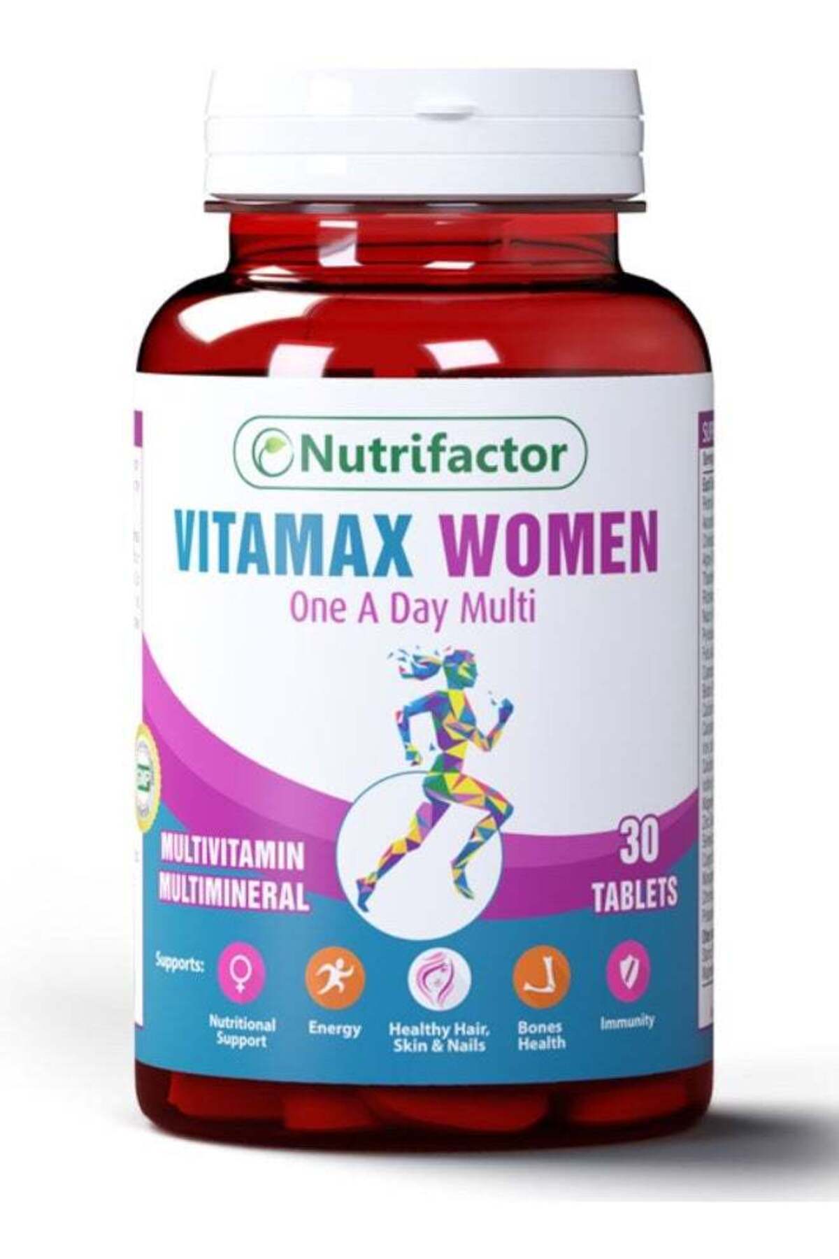 NUTRIFARM-Nutrifactor Vitamax Women’s Multivitamin Tablets with Vitamins A, C, B12, D3, Calcium and Folic Ac 1