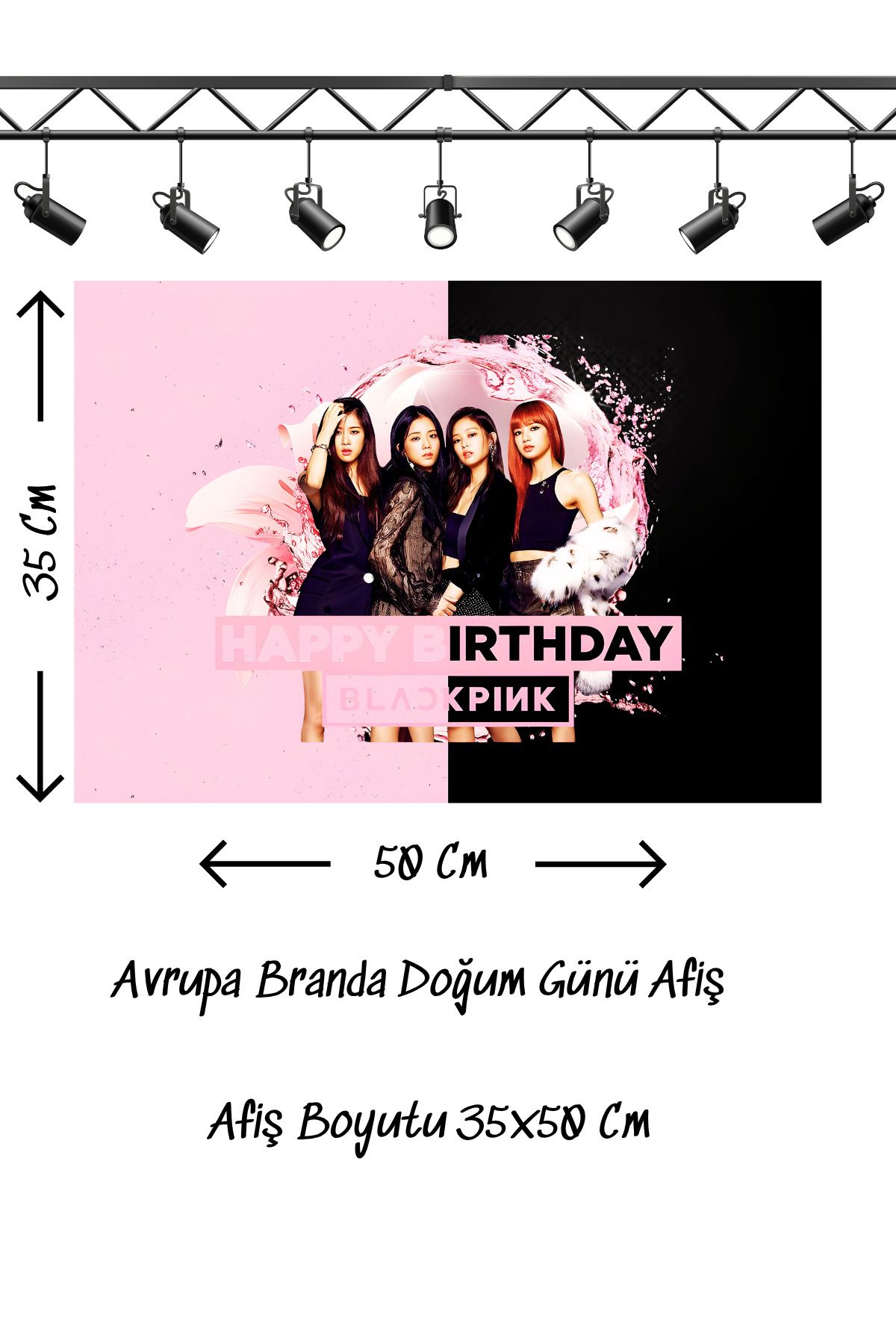 snowparty Doğum Günü Afişi Poster Avrupa Branda 35x50 Cm