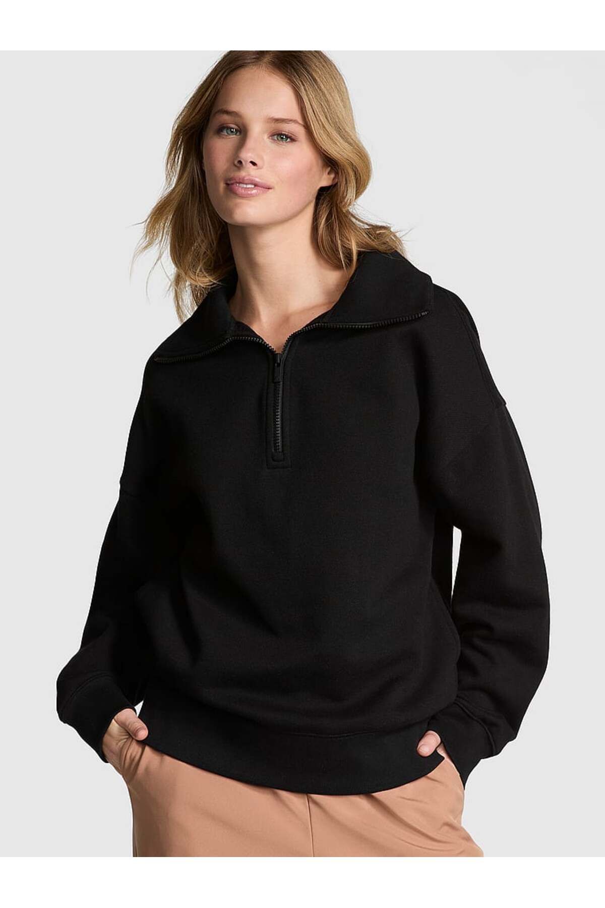 PINK Ivy Polar Yarım Fermuarlı Sweatshirt