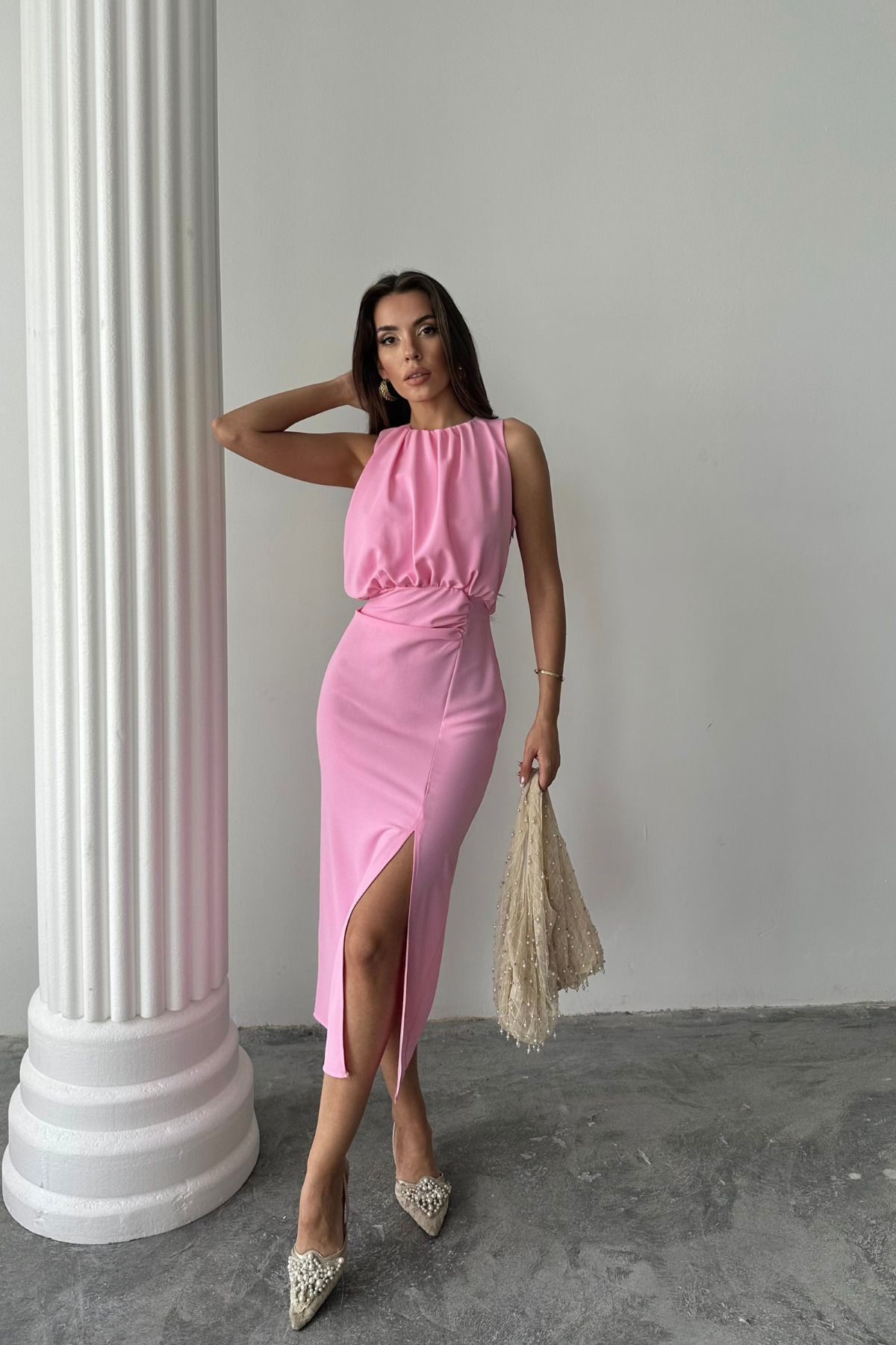 MAGGAZA ELBİSE - Pembe
