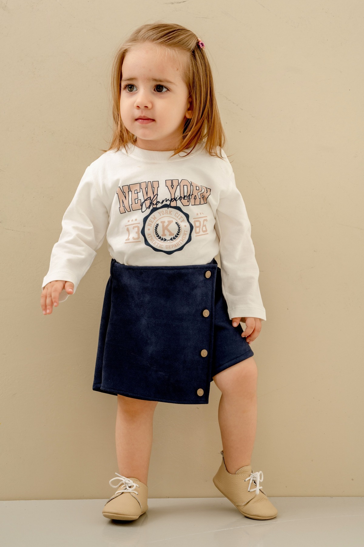 JNF kids Kız Bebek & Çocuk Özel Gün Şort Etekli Kolej Takım (KÜLOTLU ÇORAP HEDİYELİ) fotoğrafı 5 (önizleme)