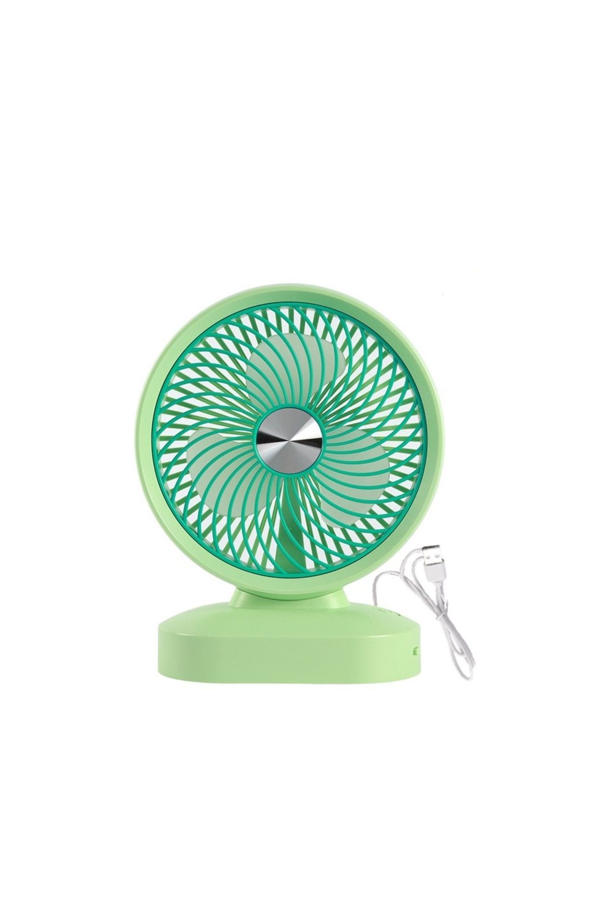 Mmctech Masaüstü Fan Büyük Masaüstü 8 Inç USB Rüzgar 3 Kademeli Işıklı Sessiz Ofis Elektrikli Fan