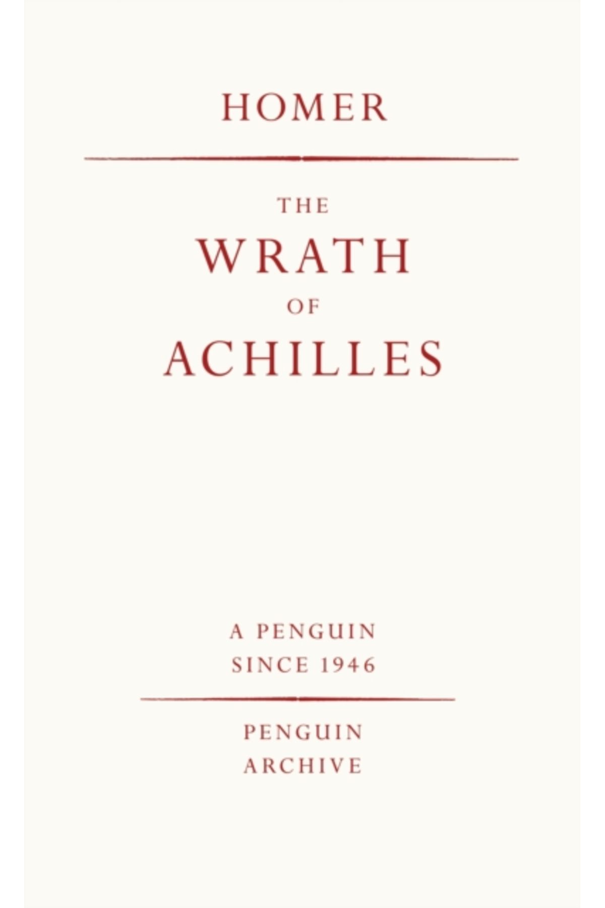 Penguin Books Wrath of Achilles - Penguin Archive