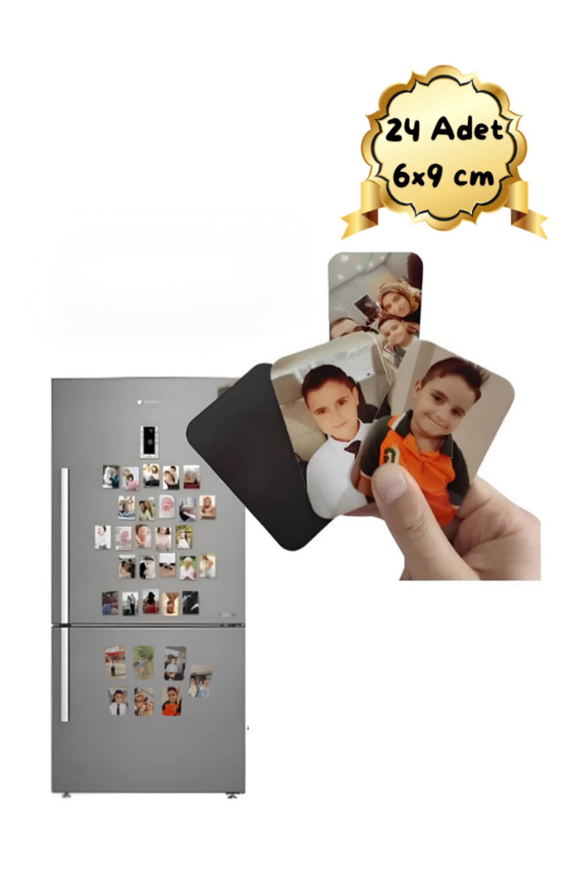Miracix 24 Adet 6x9 cm Kişiye Özel Resimli Buzdolabı Magneti