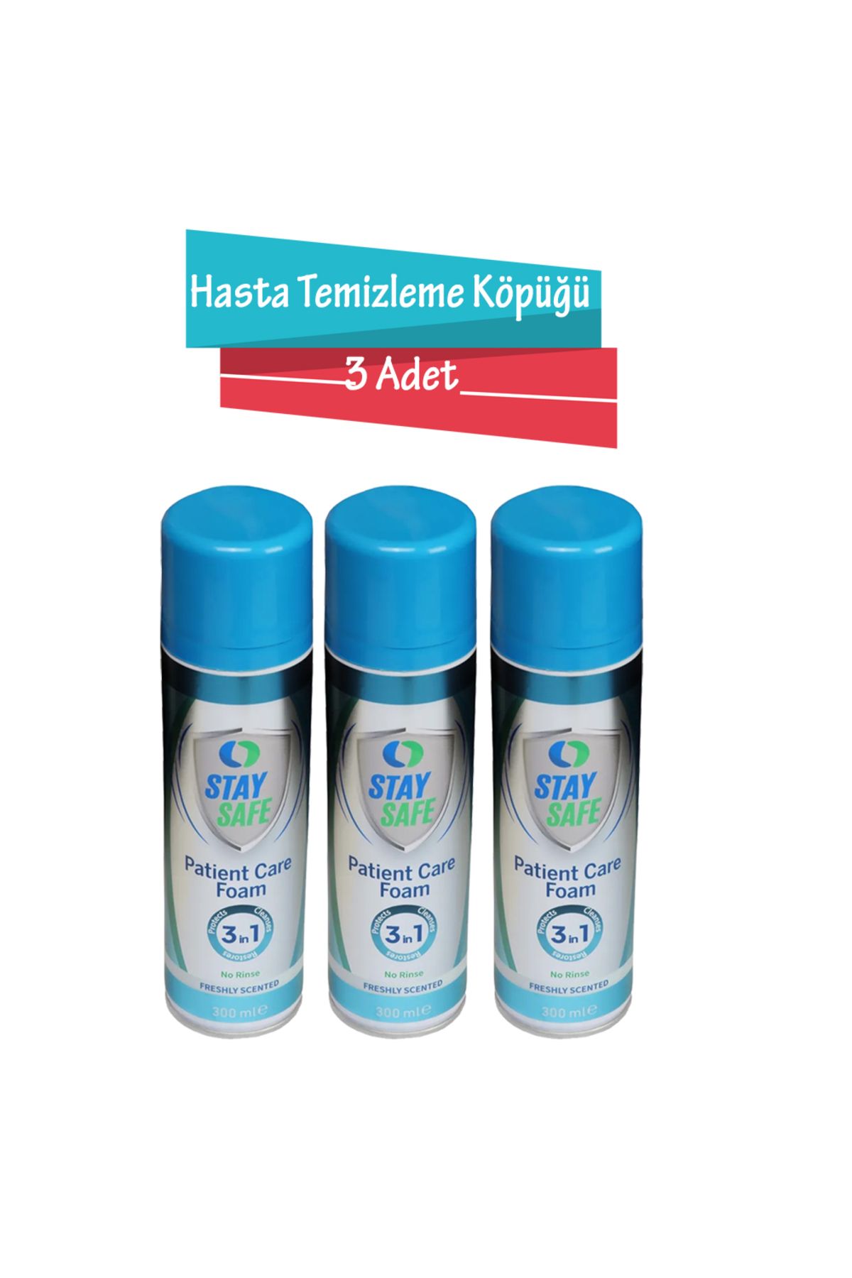 Stay Safe HASTA TEMİZLEME KÖPÜĞÜ 300 ML 3 Adet