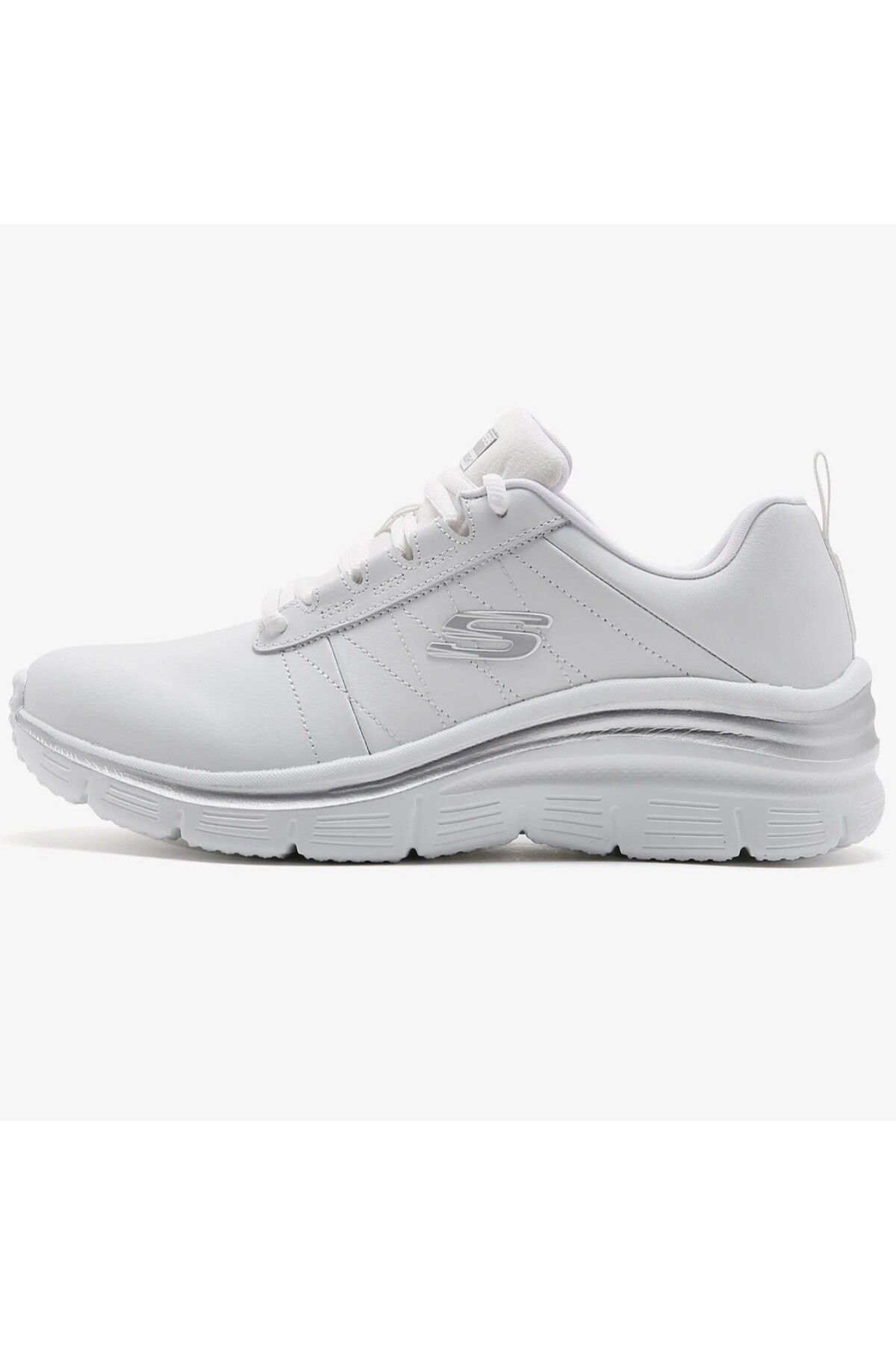 SKECHERS Fashion Fit-effortless Memory Foam Leather Womens Sneaker White Hafızalı Taban Hakiki Deri