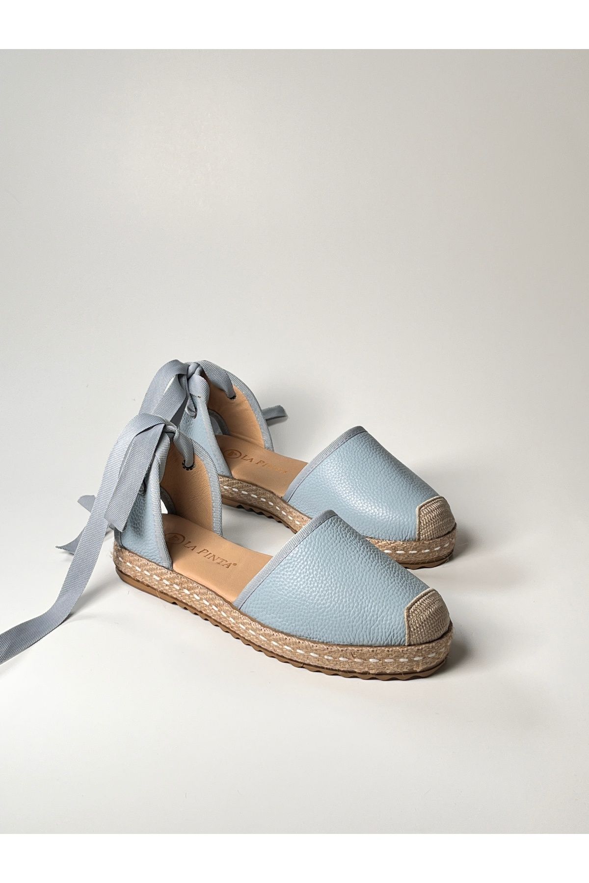futsi shoes Bilekten Bağlamalı Deri Espadril Babet