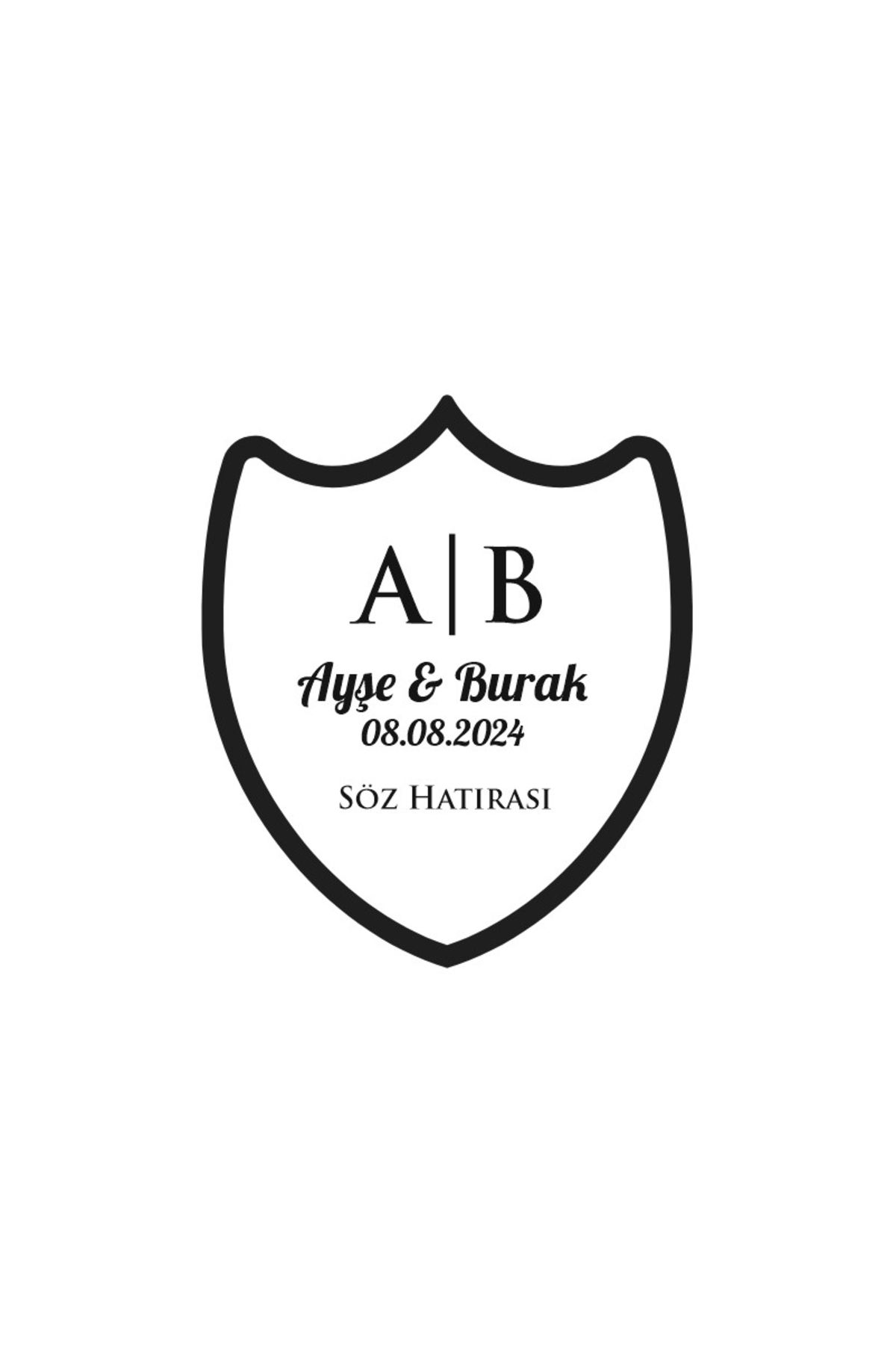 Reysa Tasarım Şampanya Kalkan Mühür Kına Nişan Düğün 3x3 cm özel etiket / 50 adet sticker