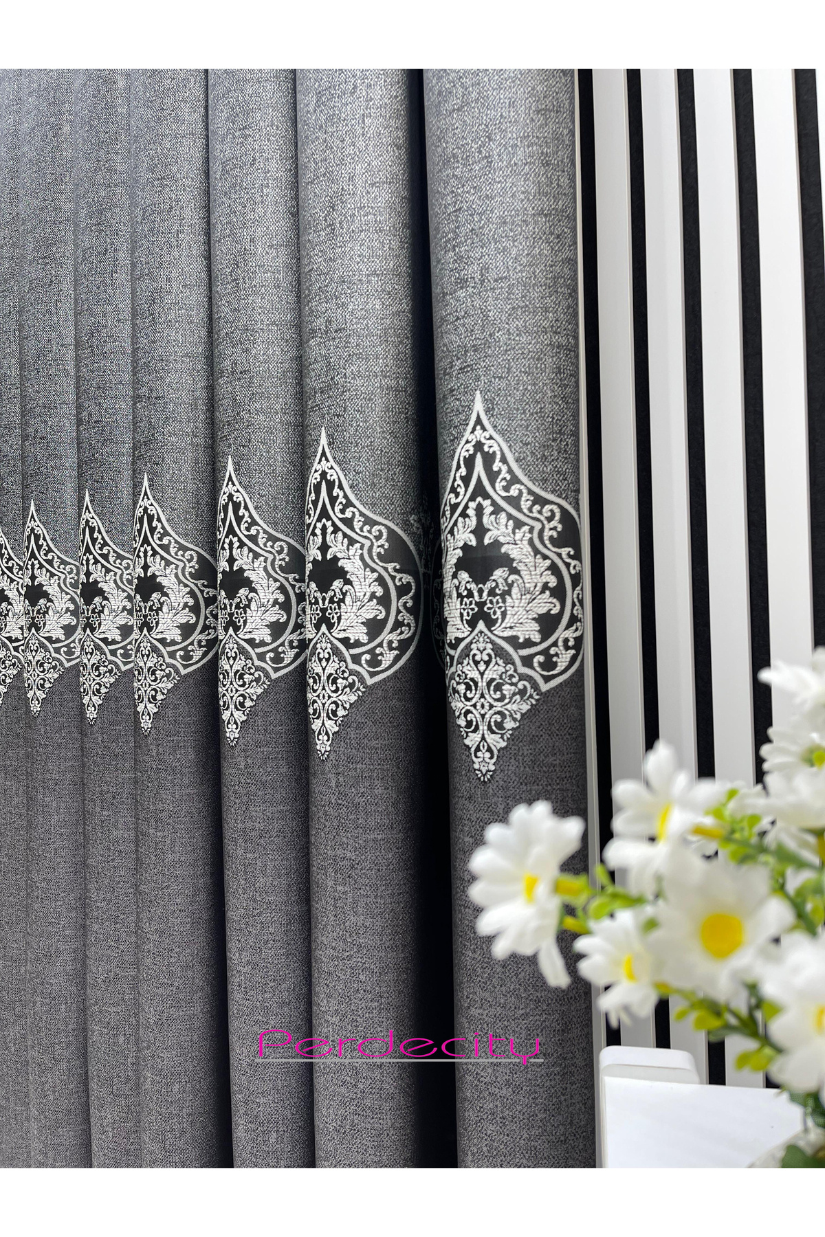 PERDECITY-Zeus Pattern Board Background Curtain 1X3 Frequently Folded Heavy Weight [Single Wing] 5