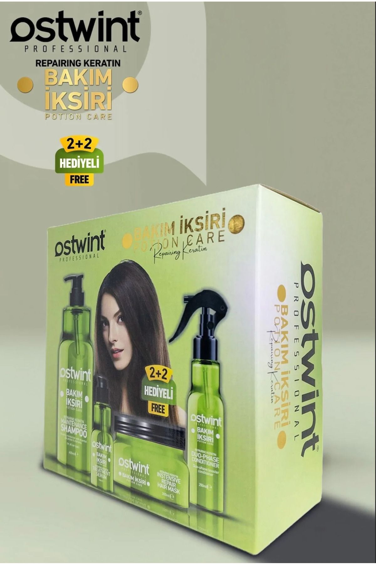 CeyCeey Saç Bakım Iksiri Repairing Keratin Seti, Şampuan, Saç Kremi, Saç Serumu, Saç Maskesi