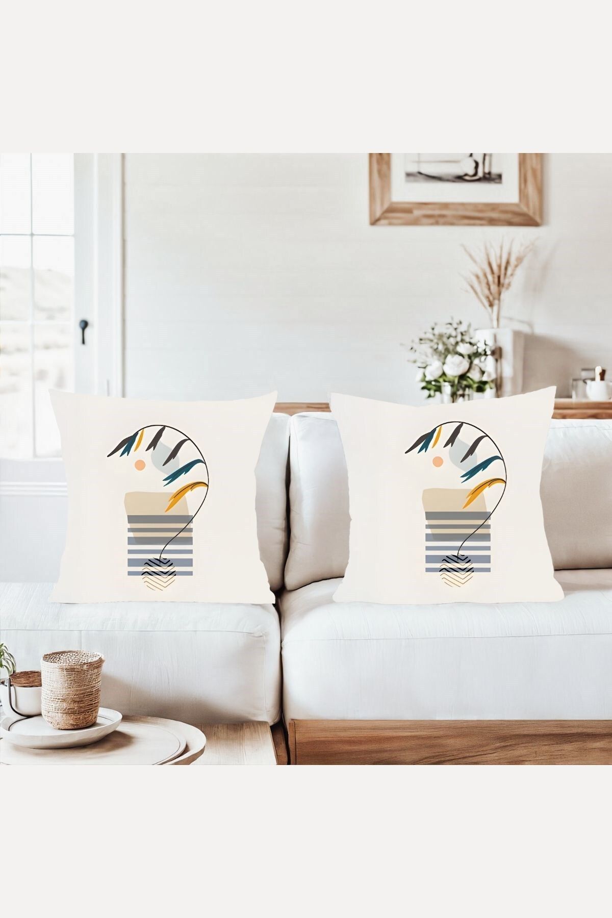 uygun dekor Minimalist Soft Renk Bohem Kombin Gizli Fermuarlı Kırlent Kılıfı Koltuk Yastık Kılıfı Takım(2ADET)