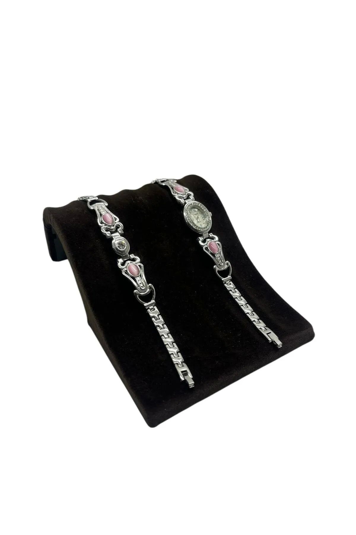 DEKORANLA Süet Kumaş Siyah Bileklik Künye Standı, 16/11,5 Cm, Şık Ve Kullanışlı Aksesuar.