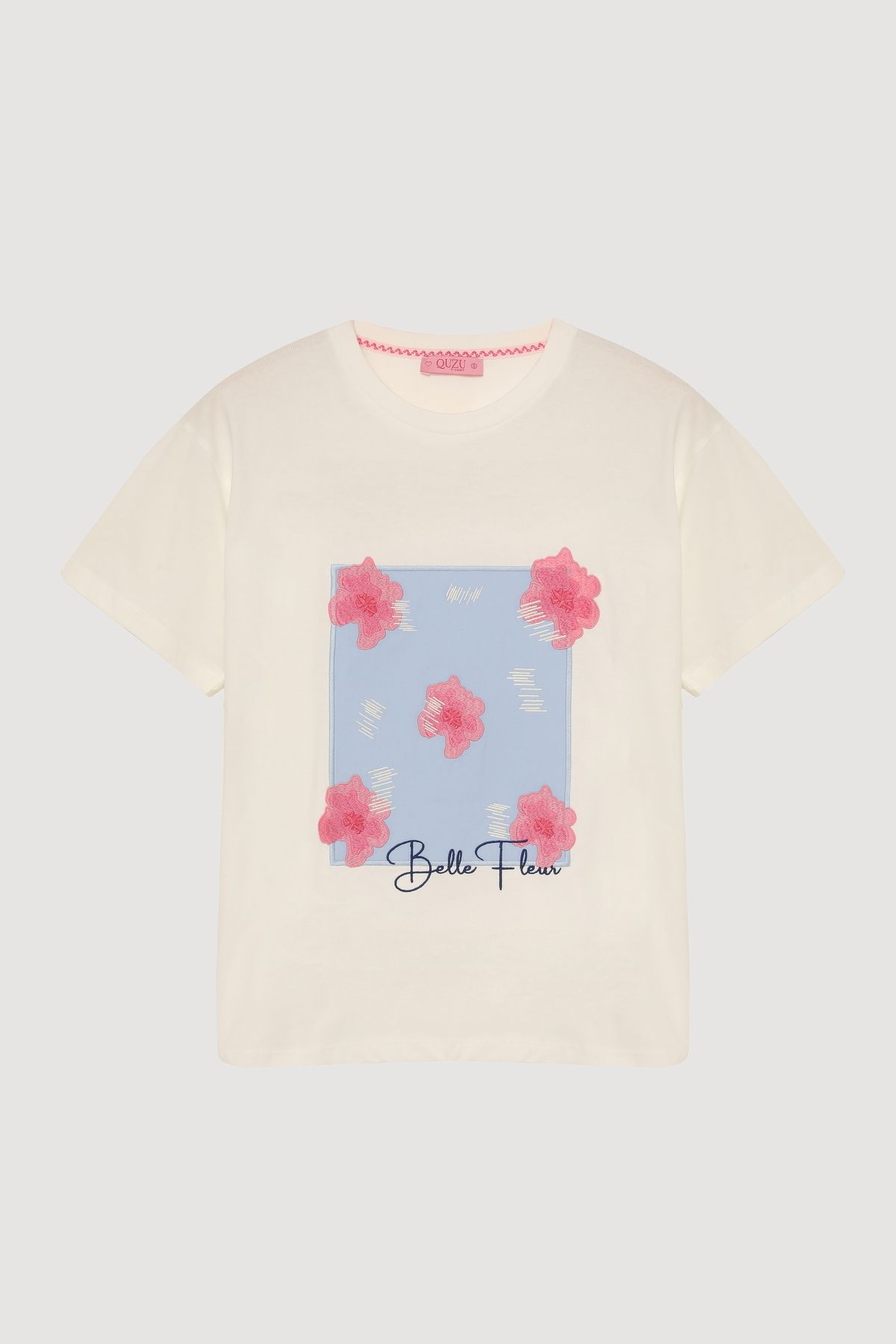 Quzu Nakış Detaylı T-shirt