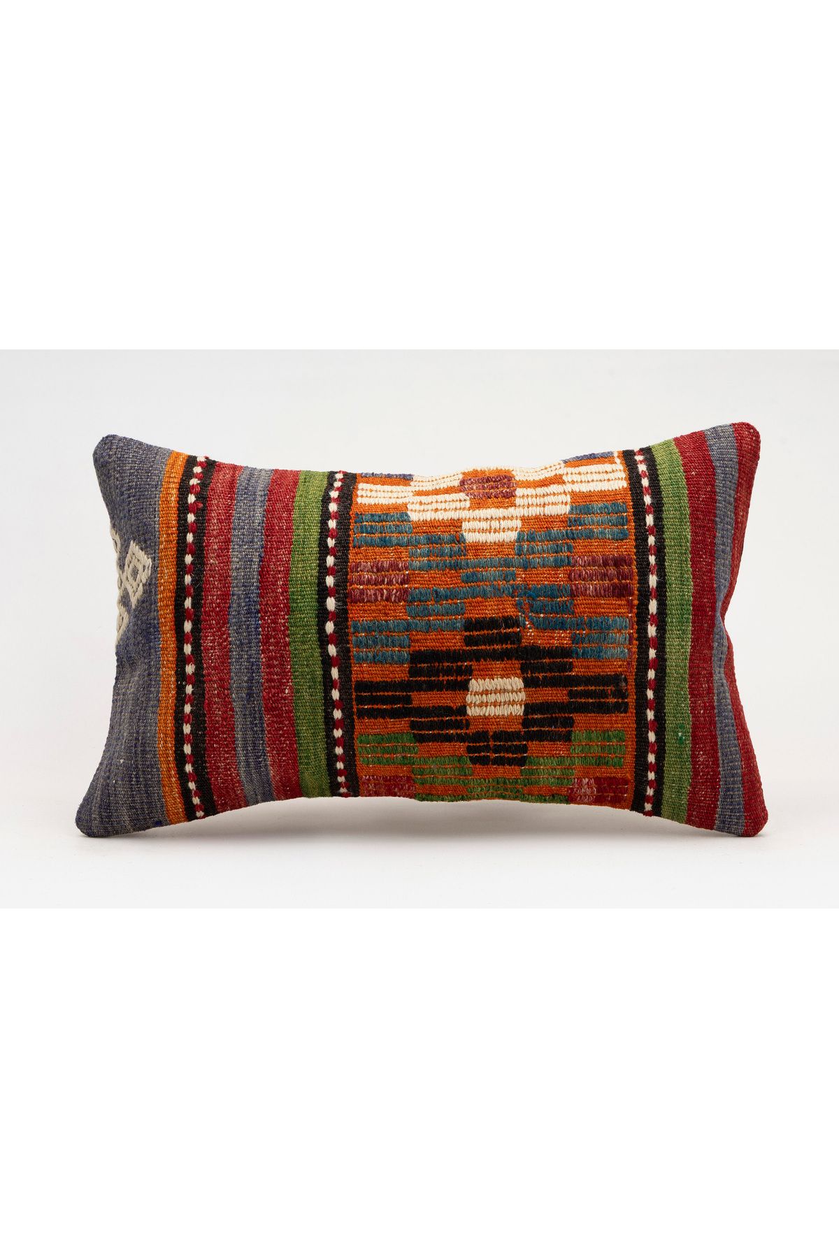 Kilim Whole Sale El Yapımı Kilim'den Yapılmış Vintage Kırlent Kılıfı, Yün, 30x50 Cm