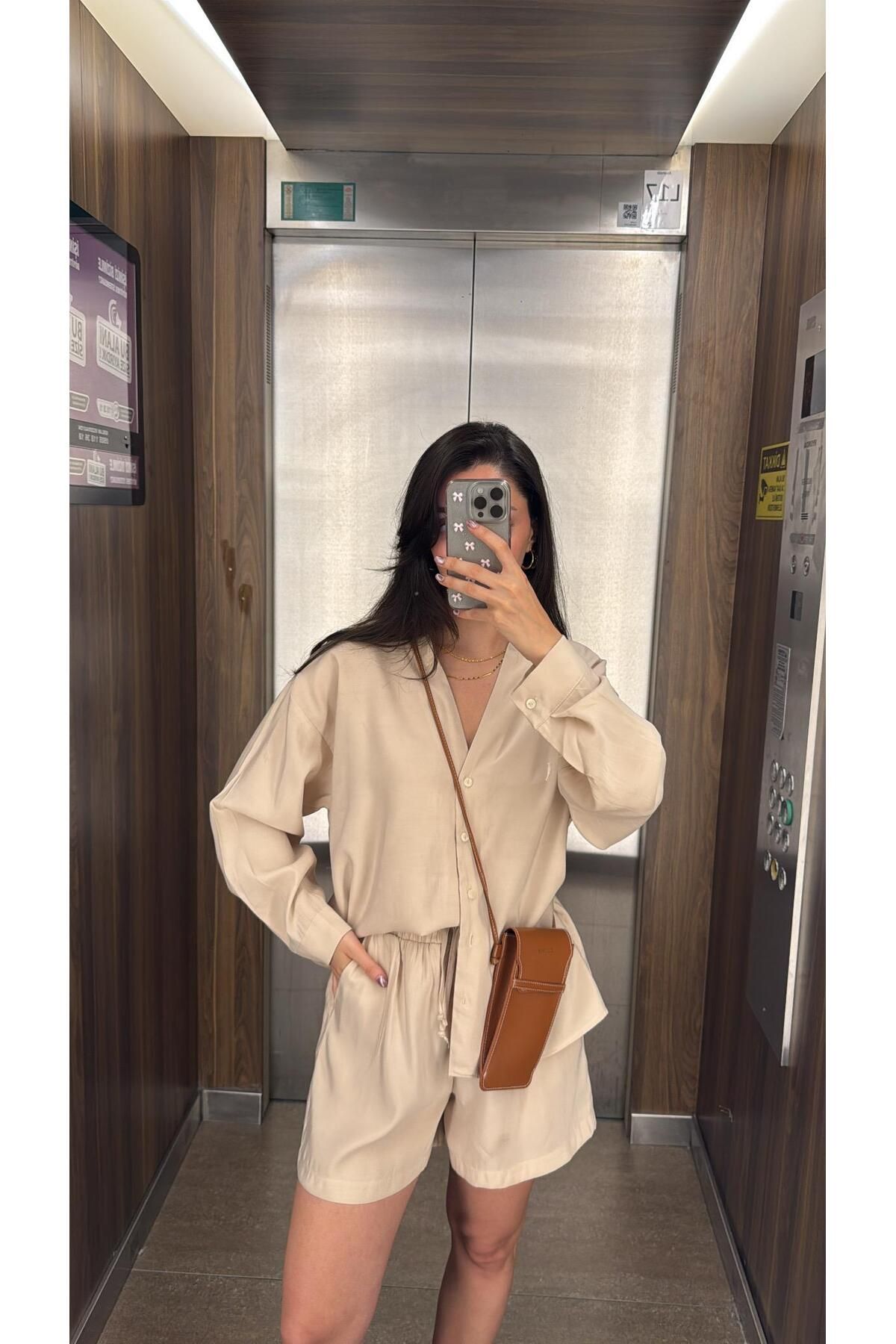 LUUNA STORE Şort Gömlek Takım