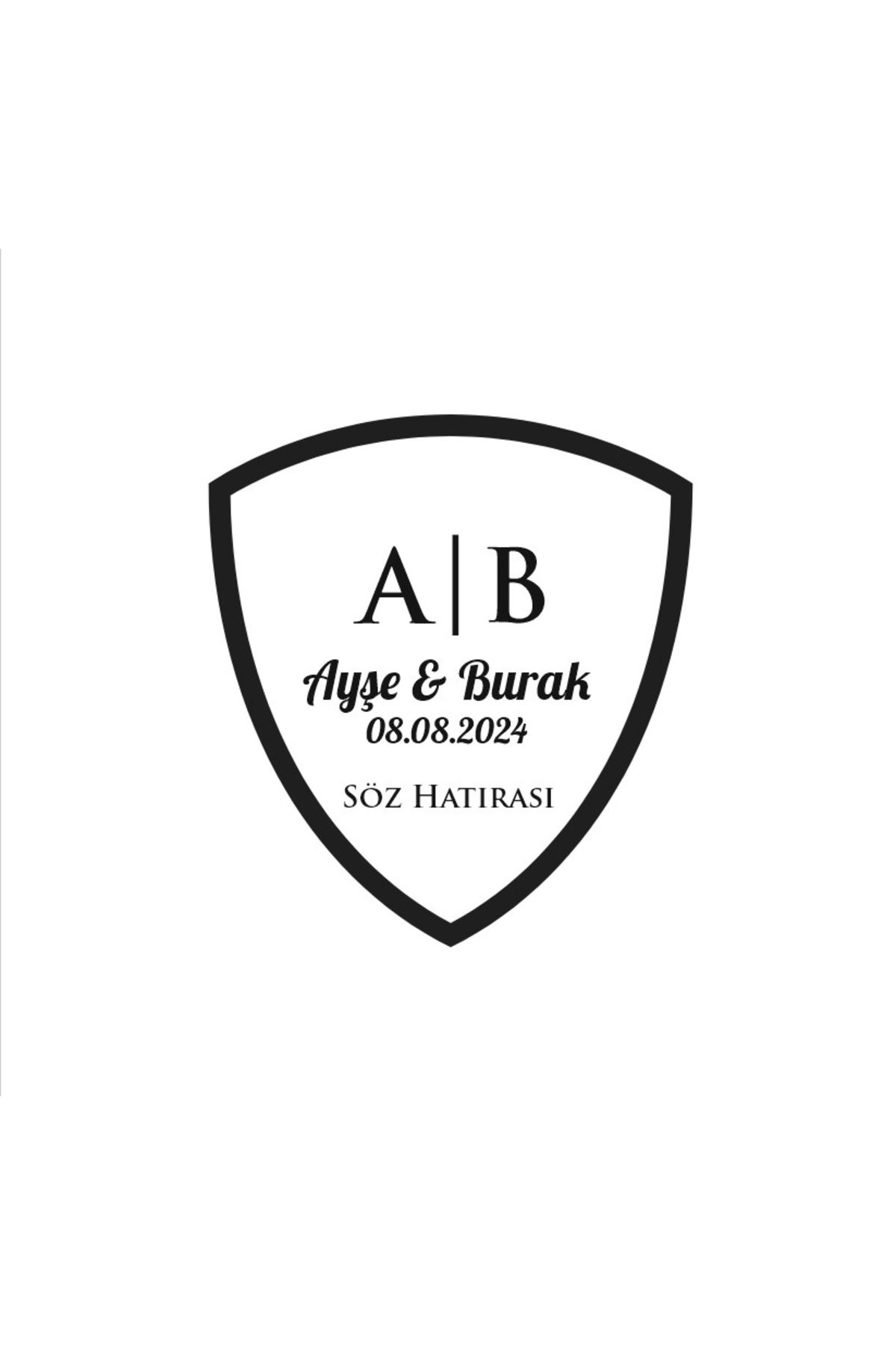 Reysa Tasarım Üçgen Kalkan Mühür Kına Nişan Düğün 3x3 cm özel etiket / 50 adet sticker