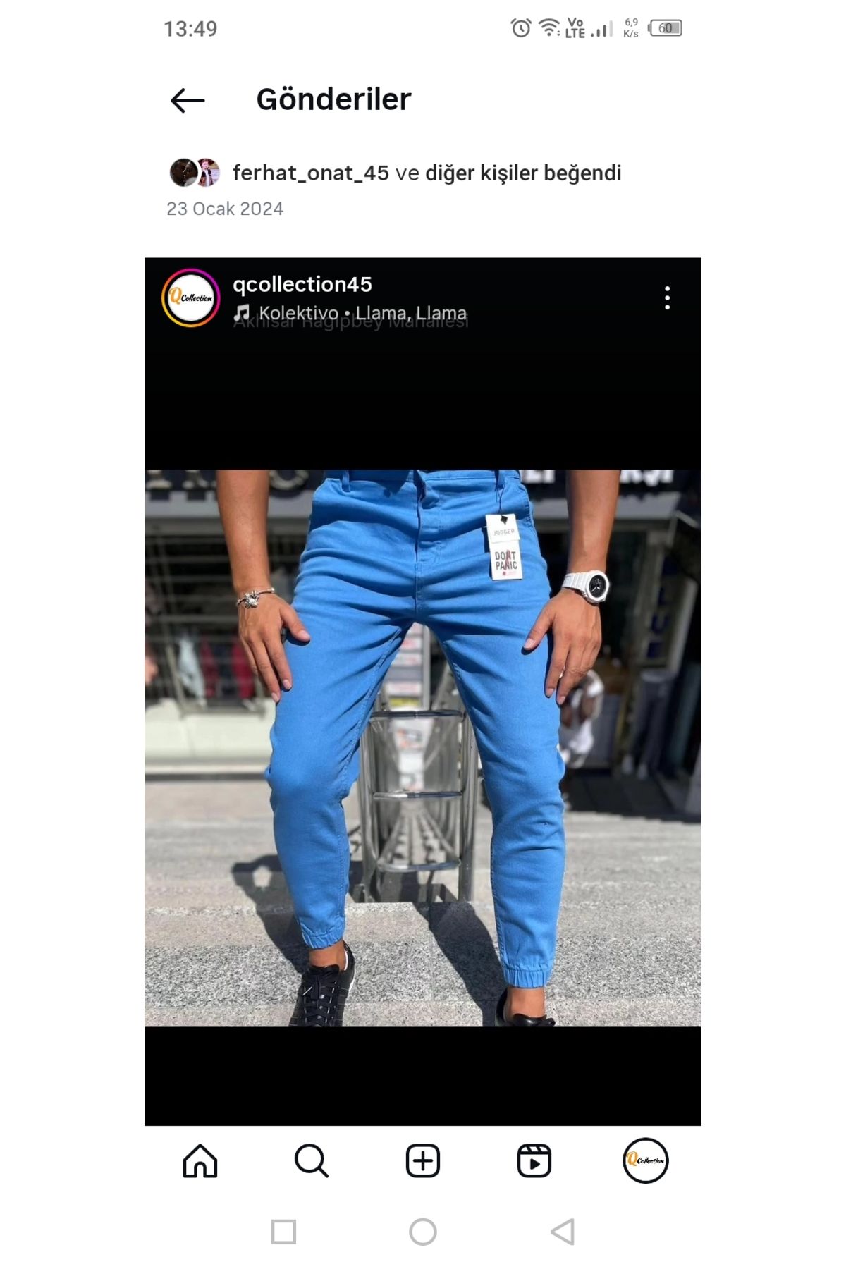 Q45collection Gabardin mavi