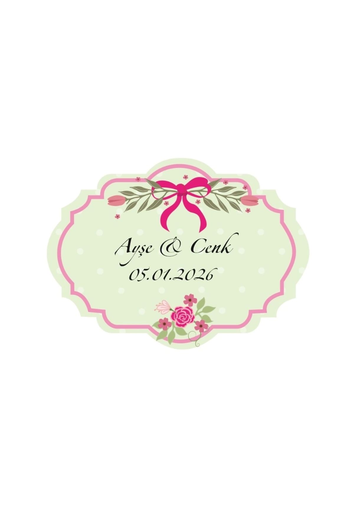 Reysa Tasarım Dal ve Yaprak Motifli Kare Mühür Kına Nişan Düğün 3x3 cm özel etiket / 50 adet sticker