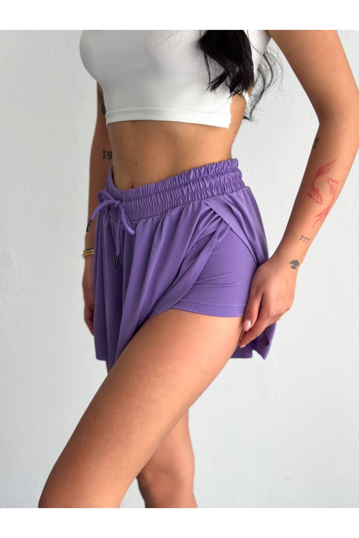 Boutique Sirena Kadın Spor Stil Lastikli Rahat Şort